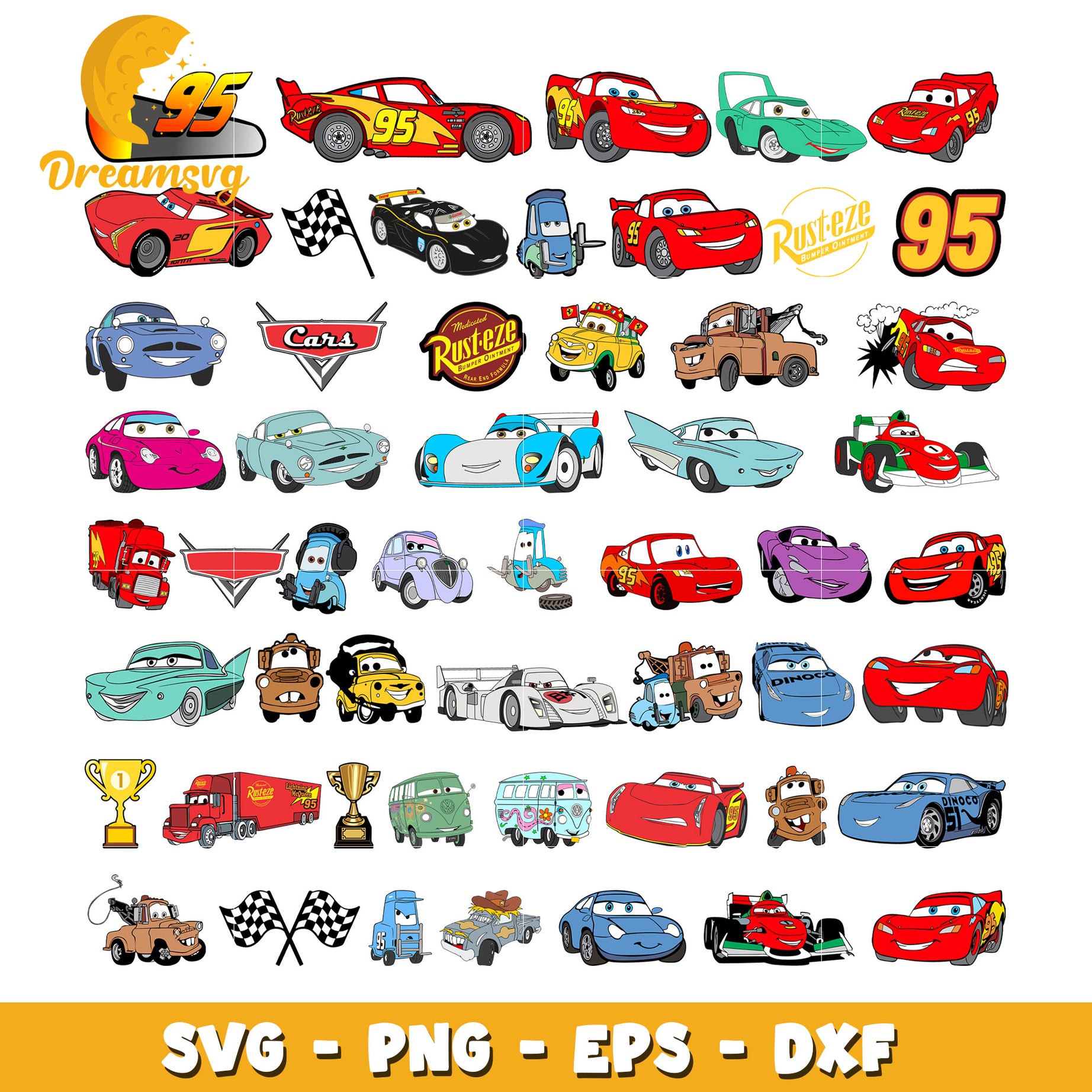 Member disney cars cartoon bundle svg, disney cars characters svg