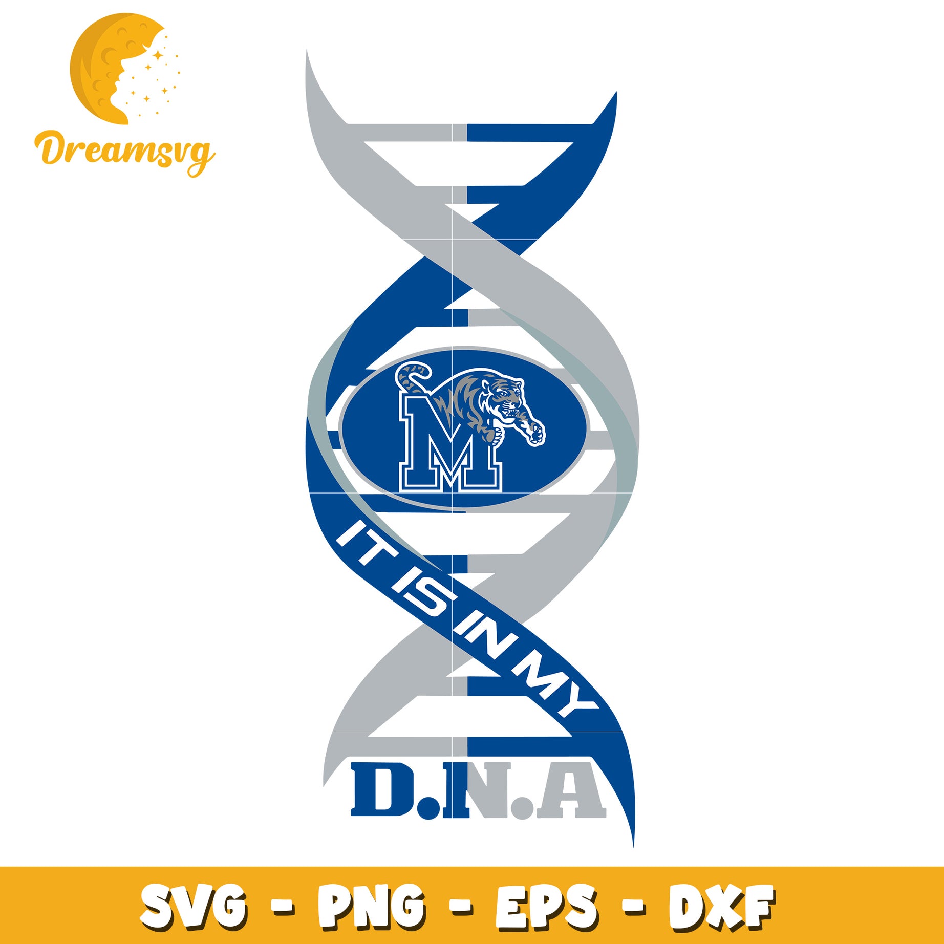 DNA Tiger SVG Cut File