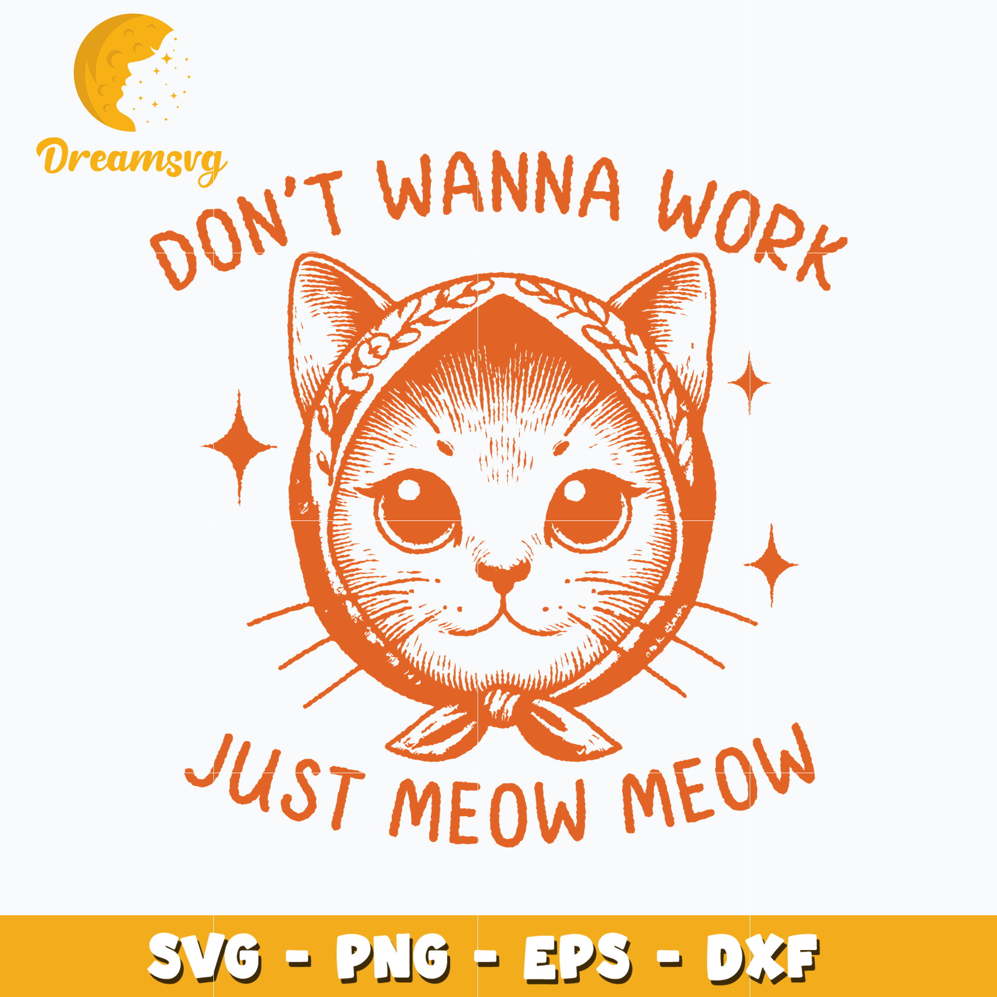 Just Meow Meow Funny Cat svg