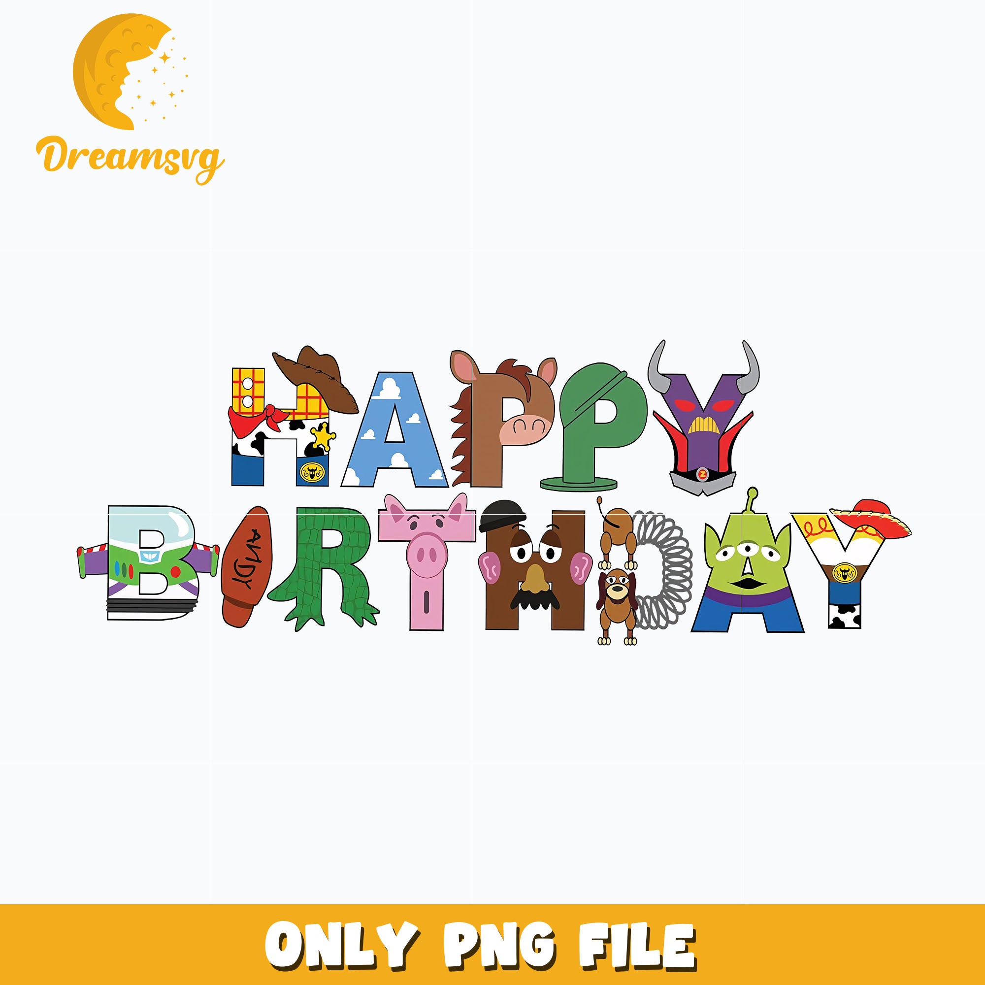 Woody happy birthday png – DreamSVG Store