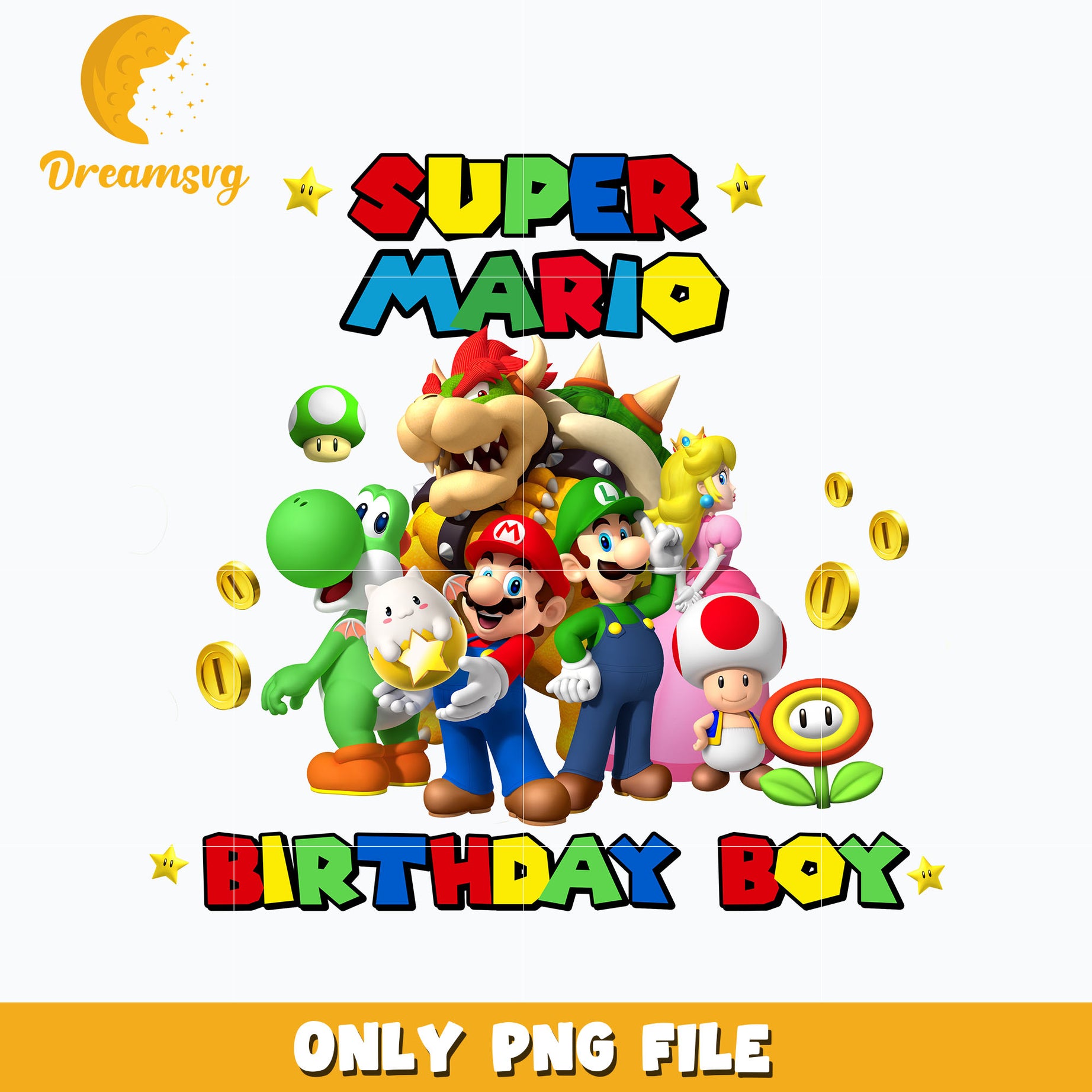 Super Mario birthday boy png