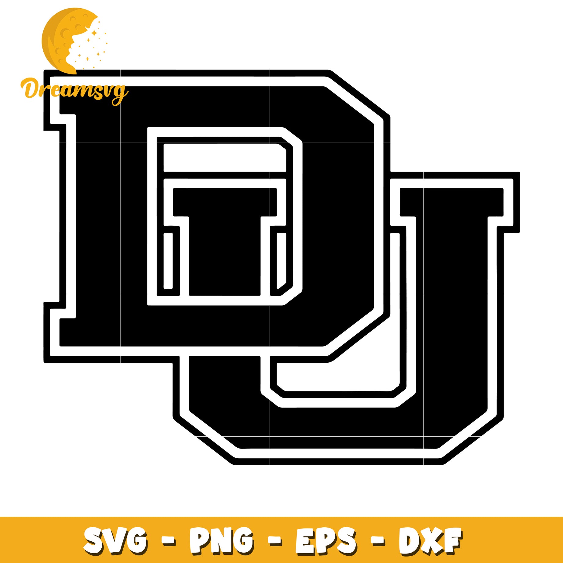 DU Monogram SVG PNG EPS DXF Cut File