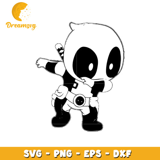 Dabbing Deadpool SVG Cut File