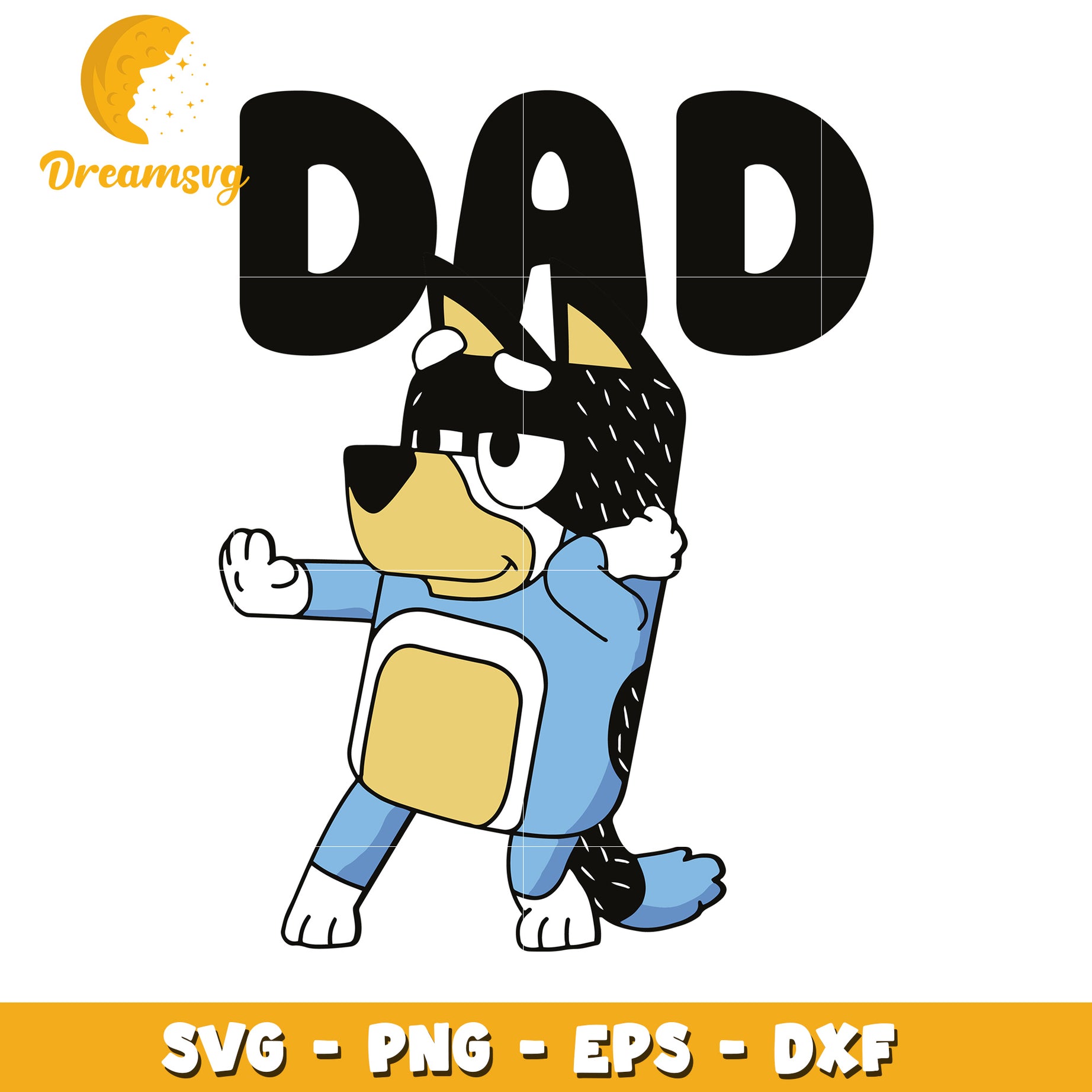 Dad SVG PNG EPS DXF Cute Dog Design