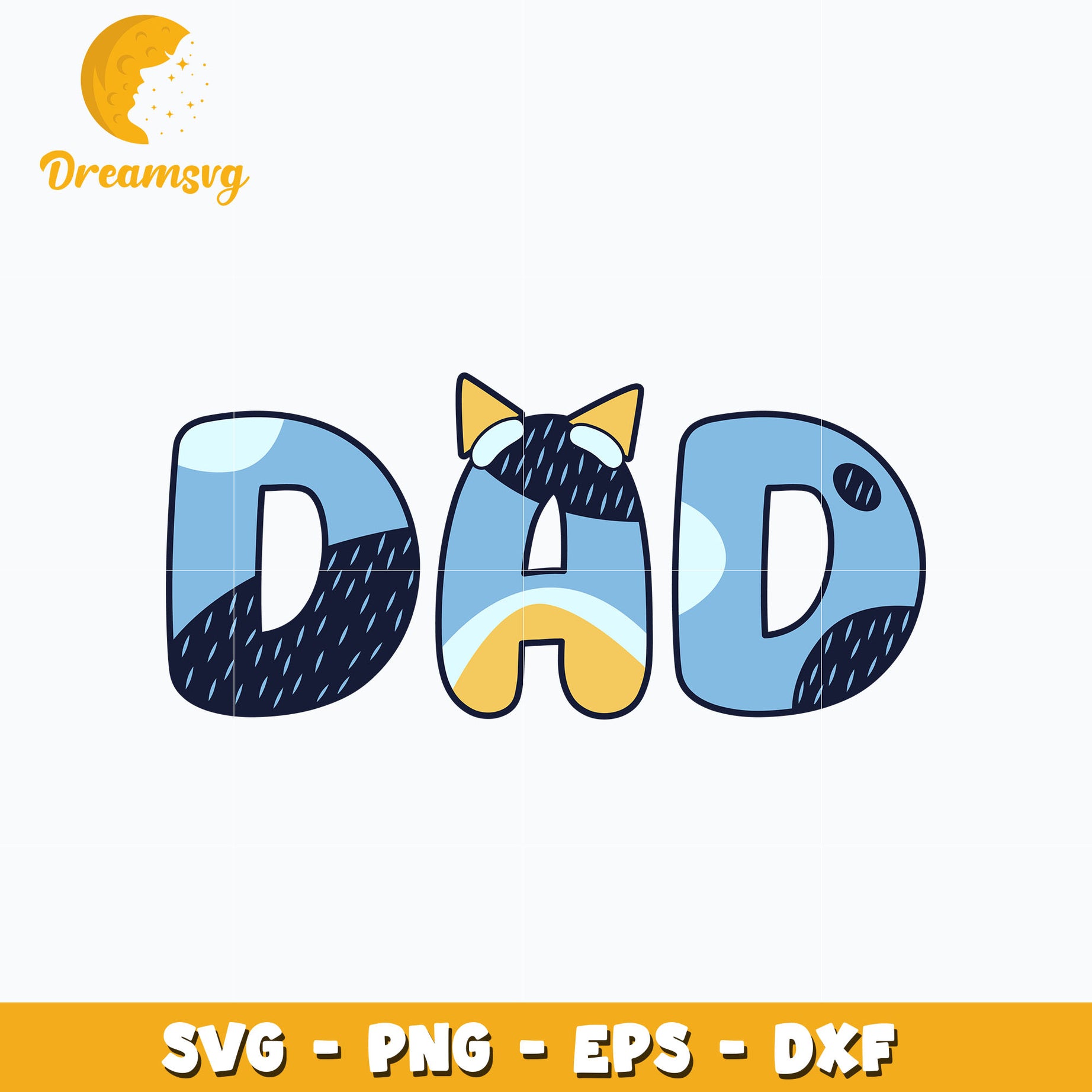 Bluey cartoon dad svg