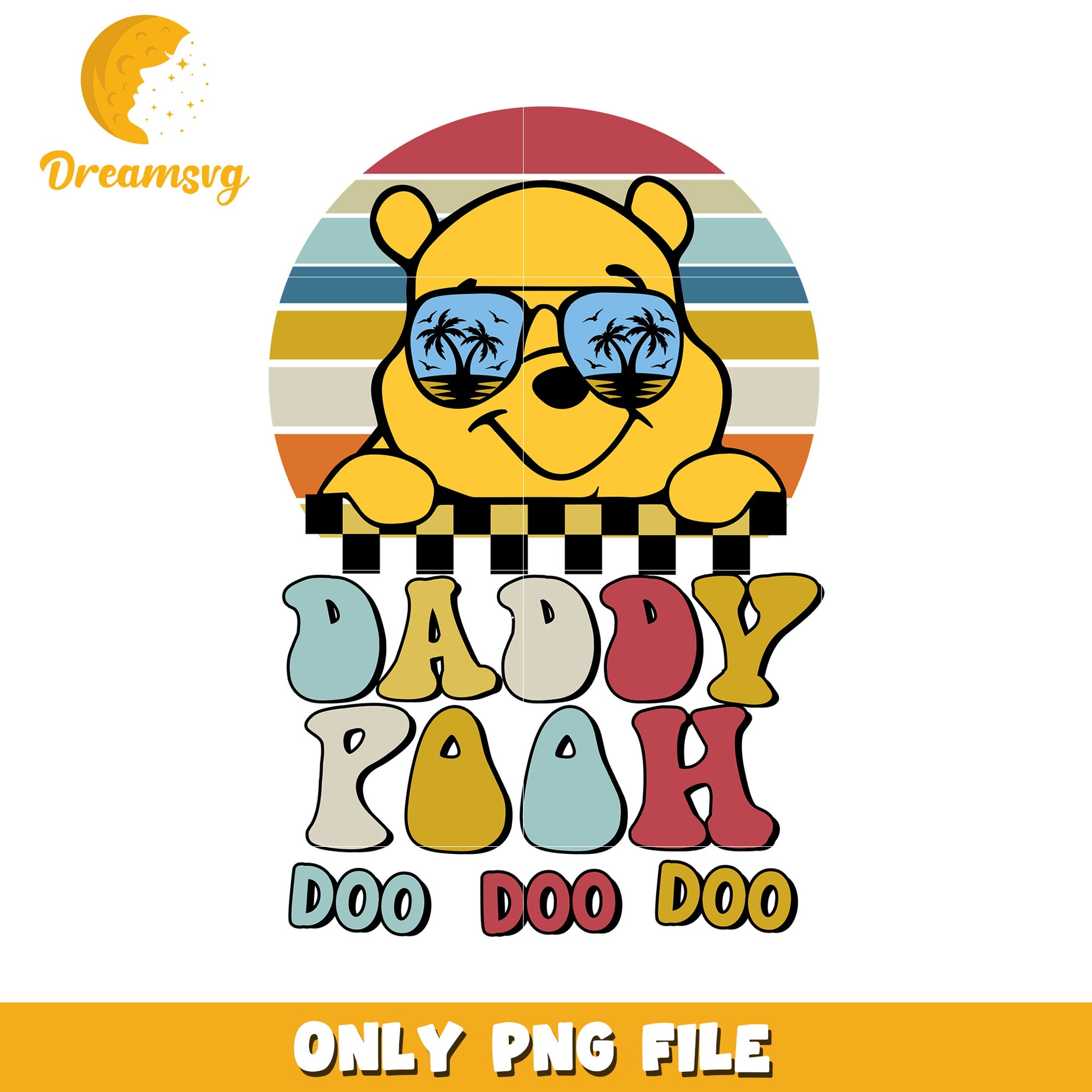 Daddy Pooh Retro PNG Design