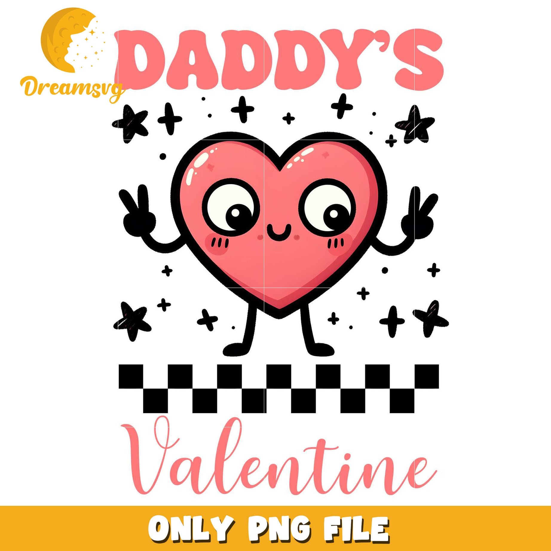 Daddy's valentine png, valentine heart png, valentine's day
