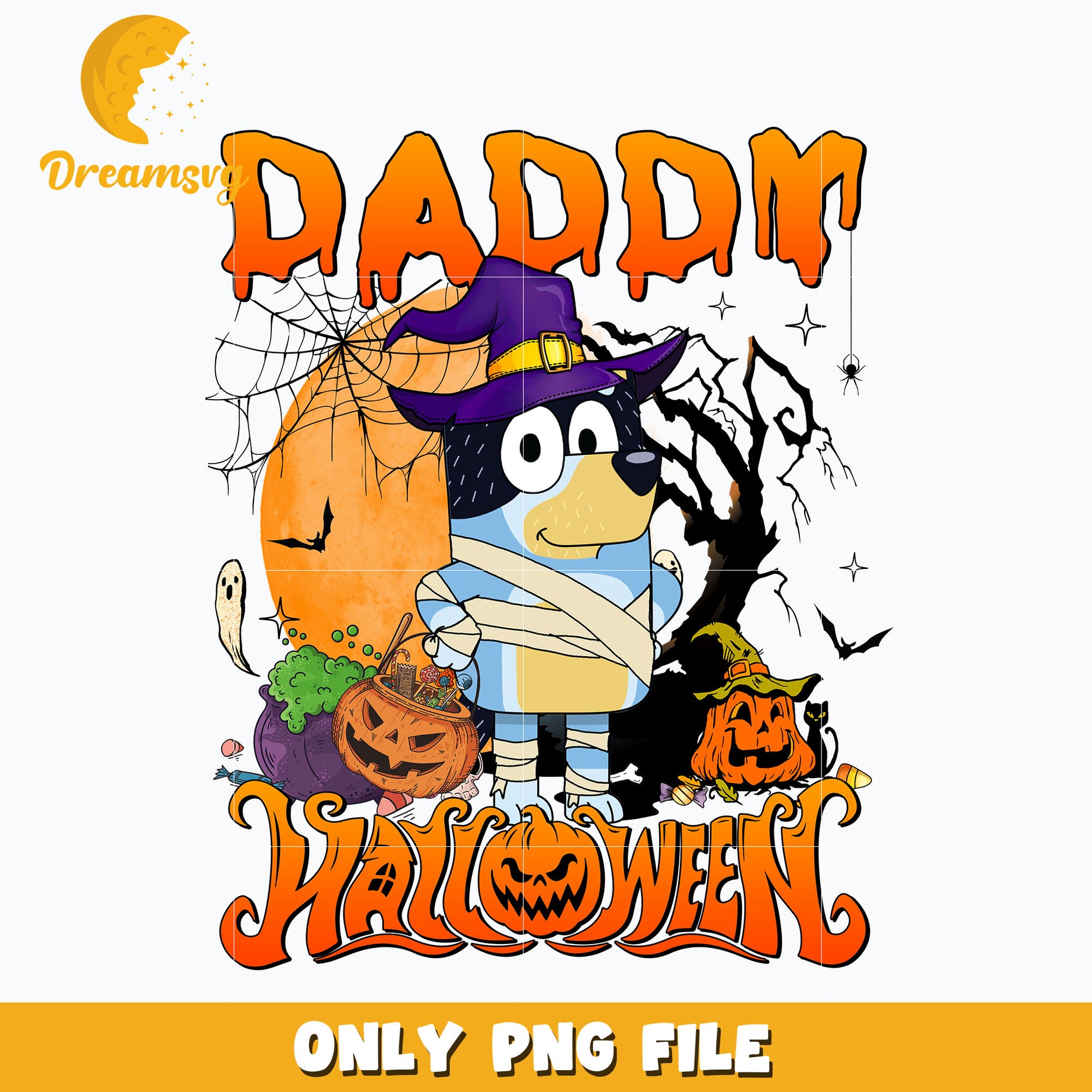 Daddy bluey halloween png