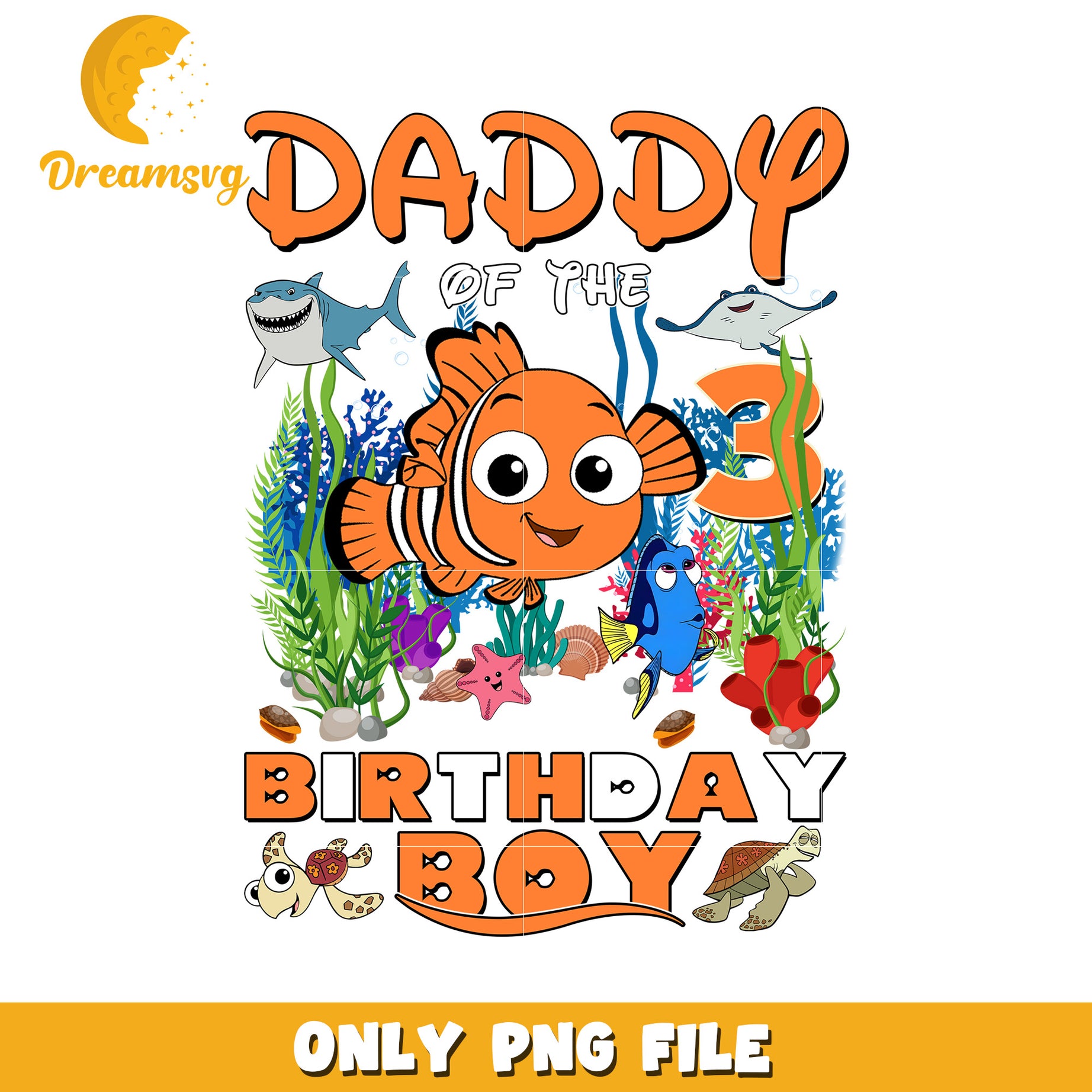 Daddy of the Birthday Boy 3rd Birthday PNG Design