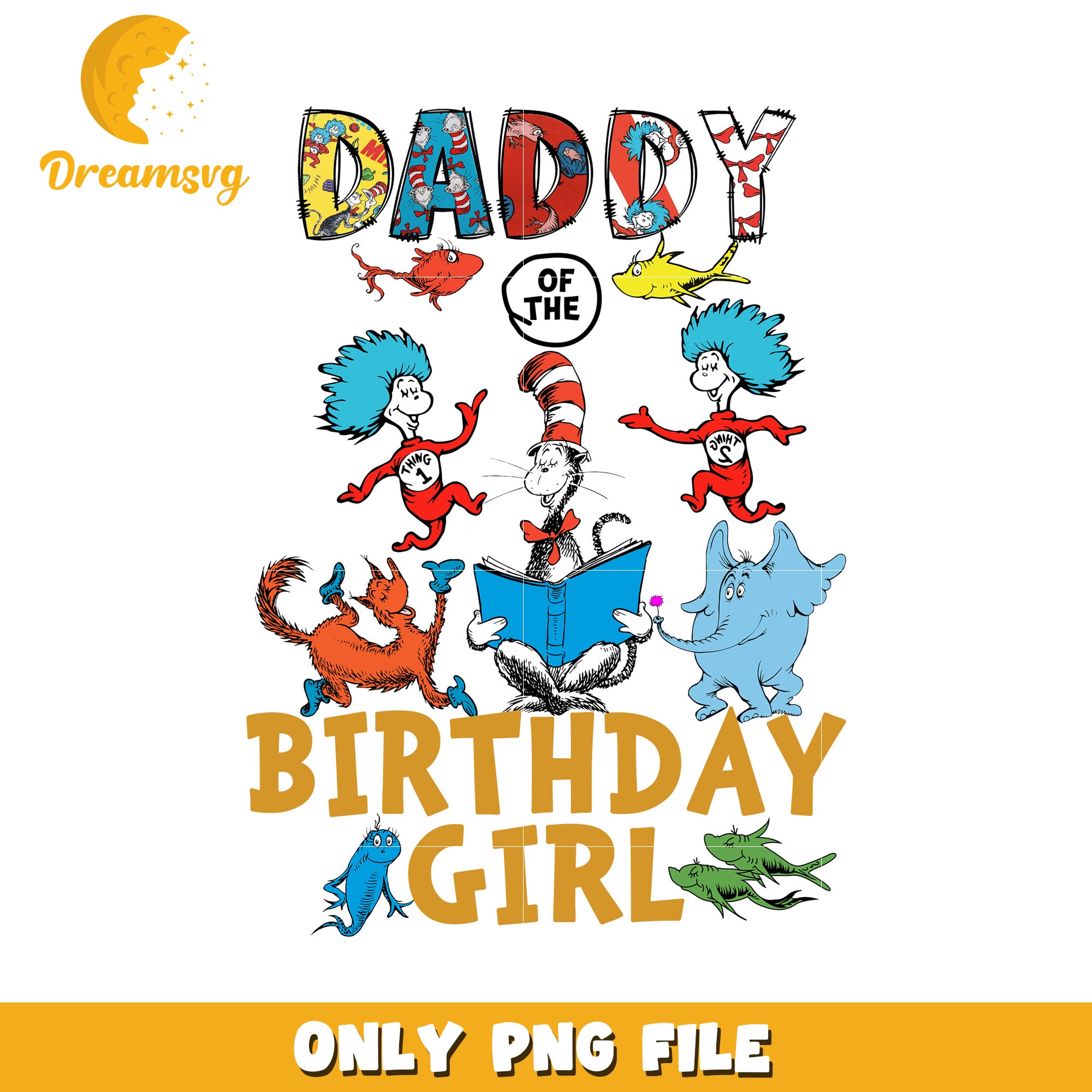 Daddy of the Birthday Girl PNG