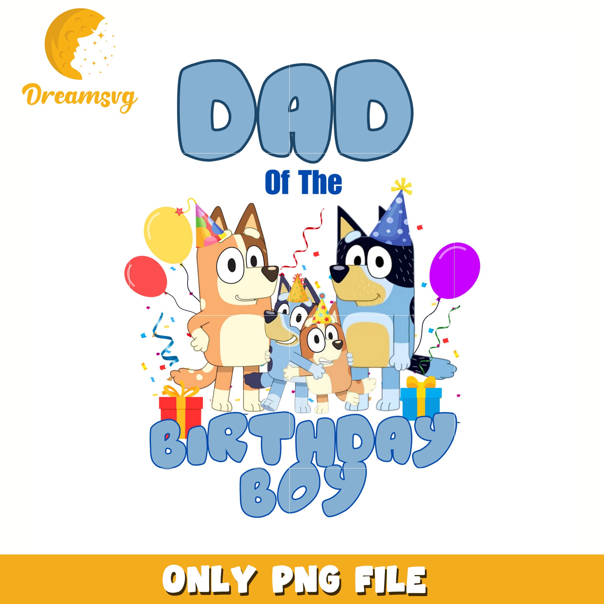 Dad of the birthday boy png, bluey png, bluey toys png