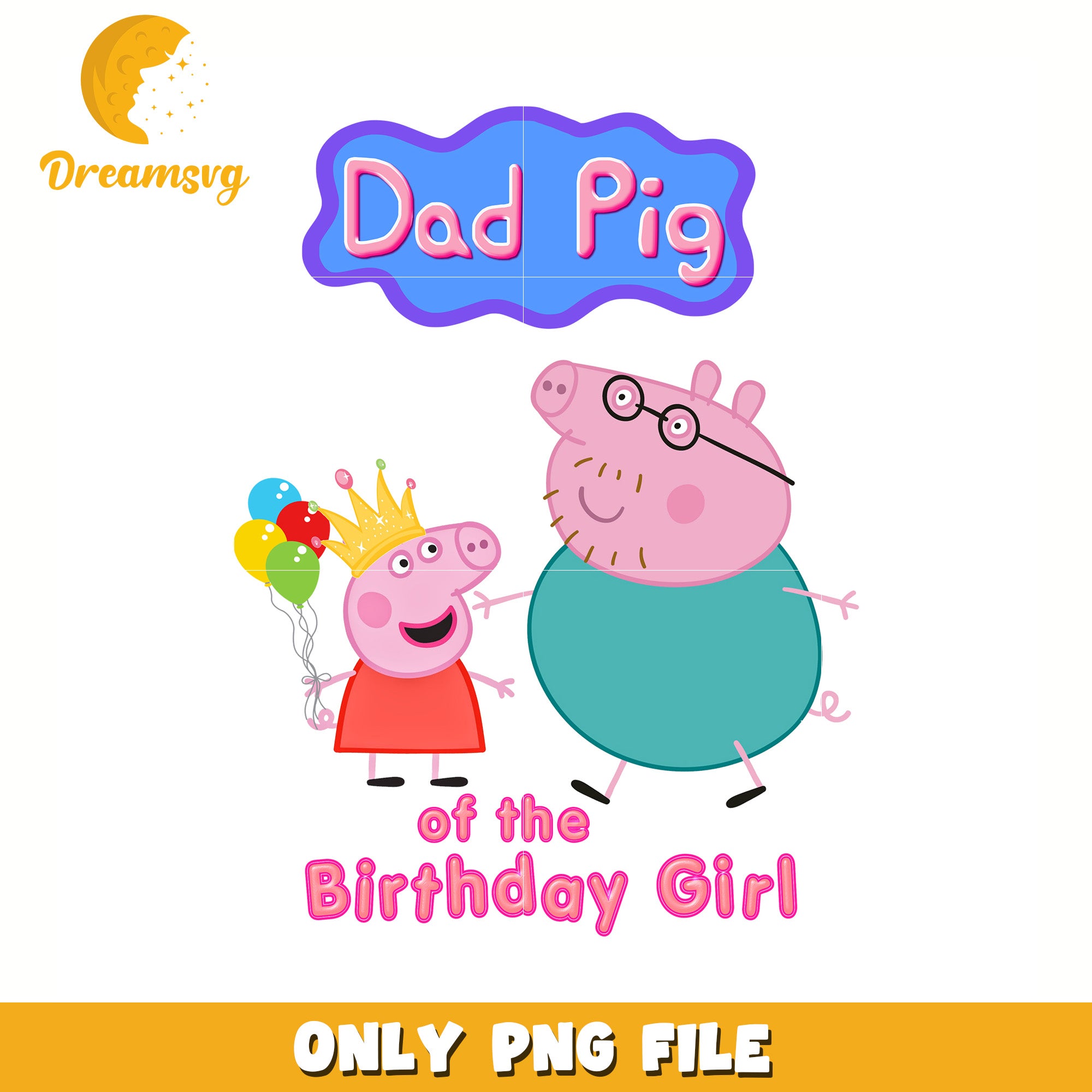 Dad pig of the birthday girl png, peppa pig cartoon png, peppa pig png