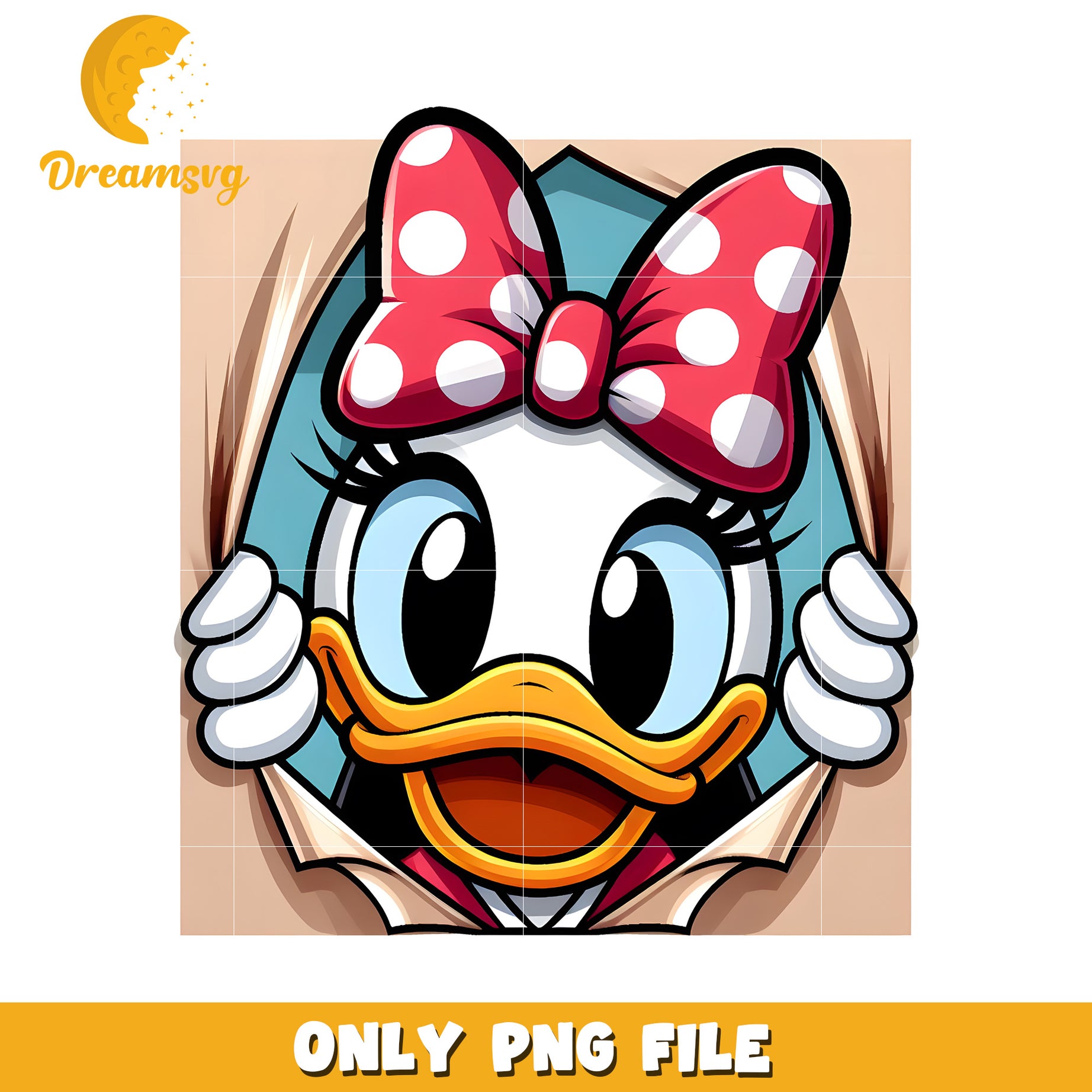 Daisy Duck Cute Cartoon PNG File for Crafts and Designs