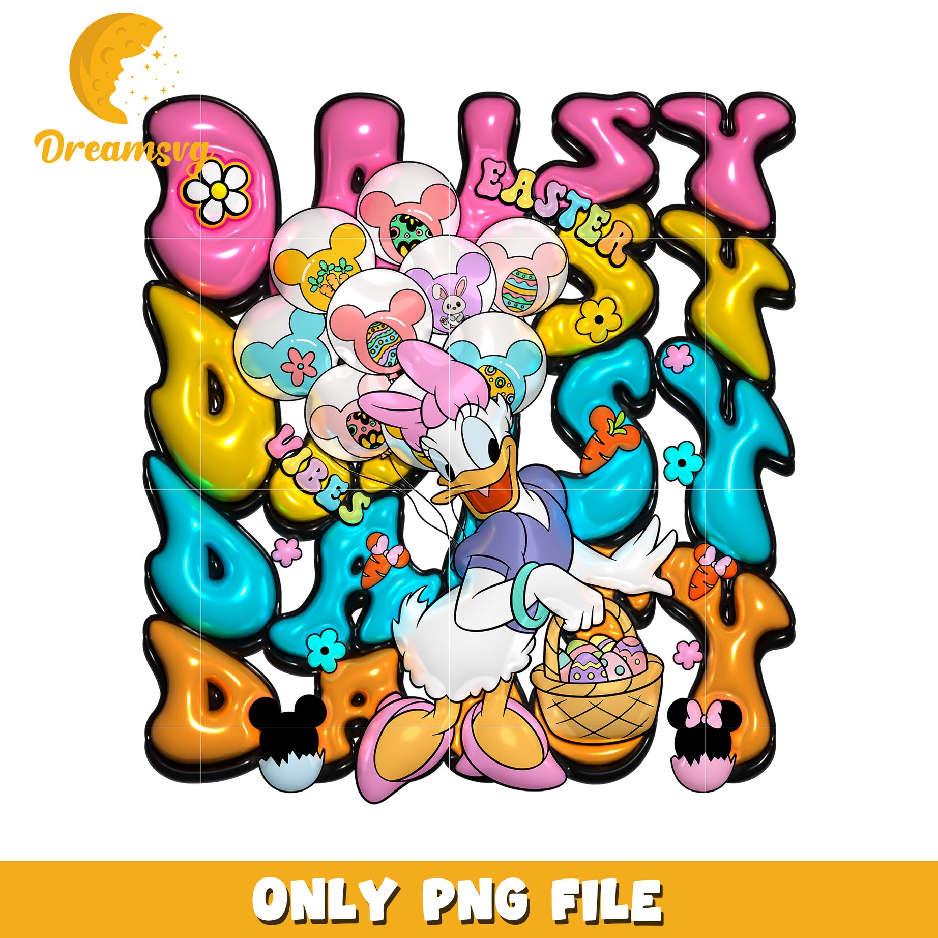 Daisy Duck Easter PNG Design