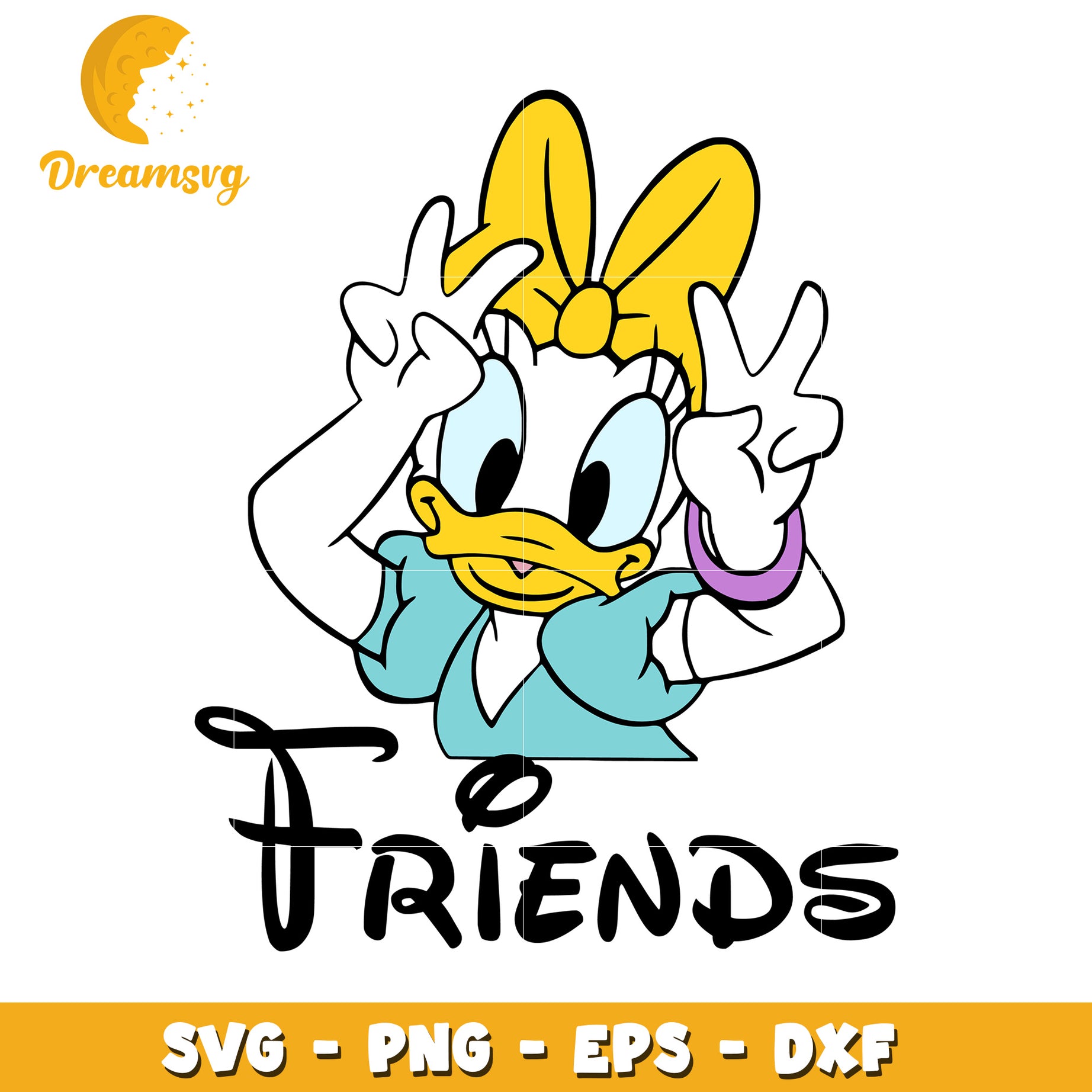 Daisy Duck Friends SVG Design for Creative Projects and Crafts