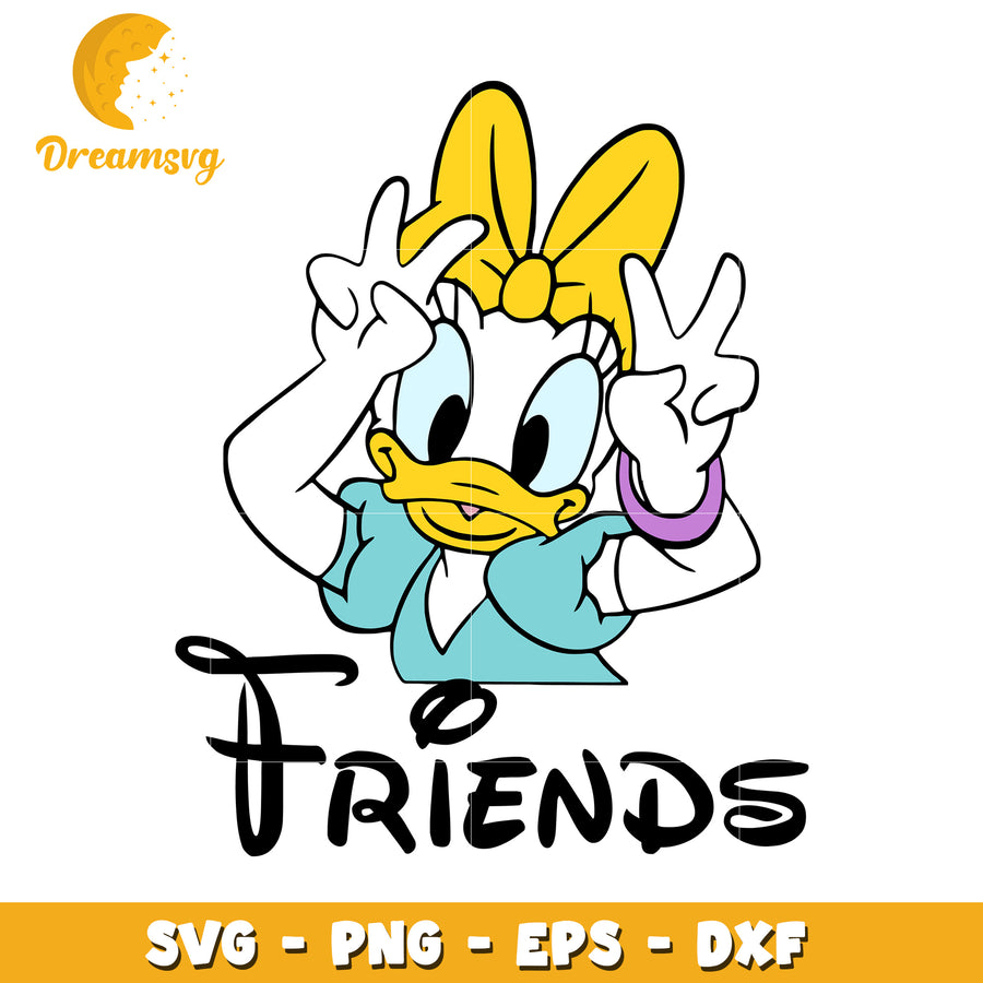 Daisy Duck Friends SVG Design for Creative Projects and Crafts