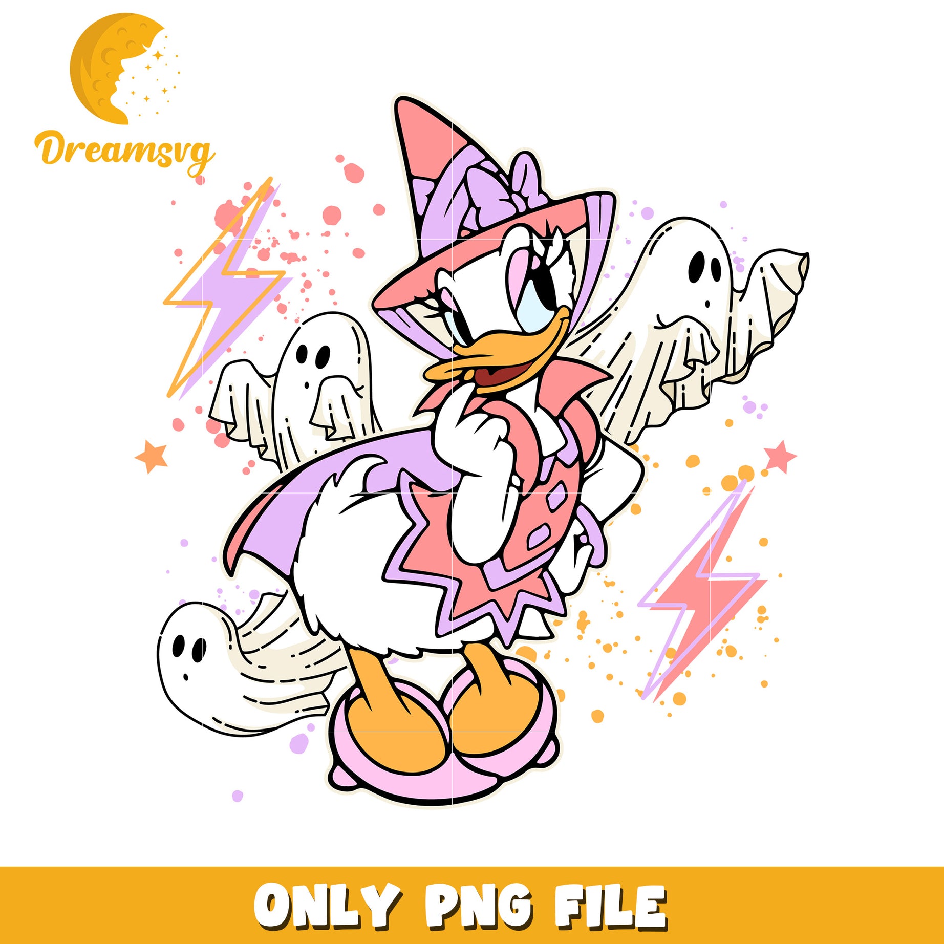 Daisy Duck Halloween PNG Sublimation