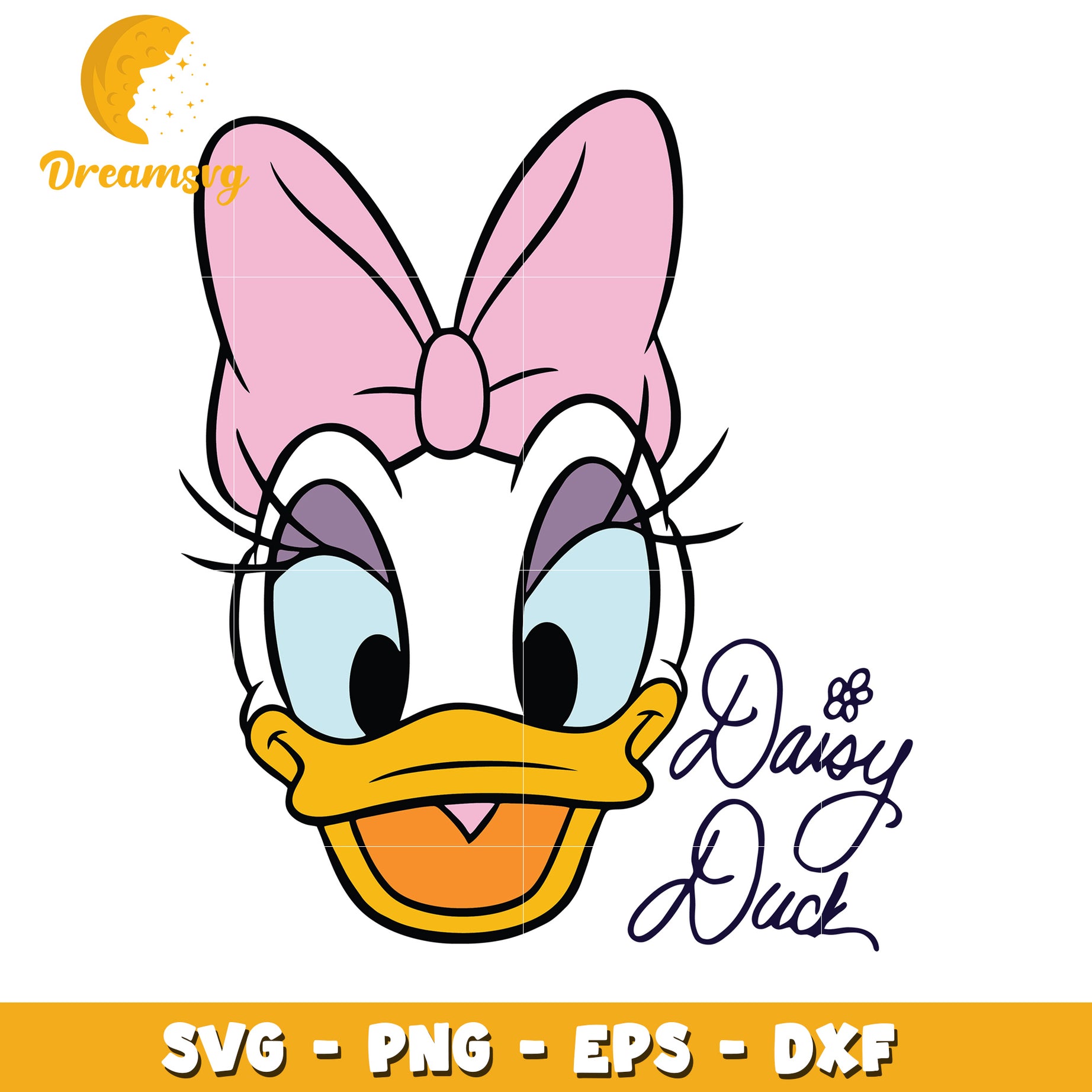 Daisy Duck SVG File Cute Character Design for Crafting Projects