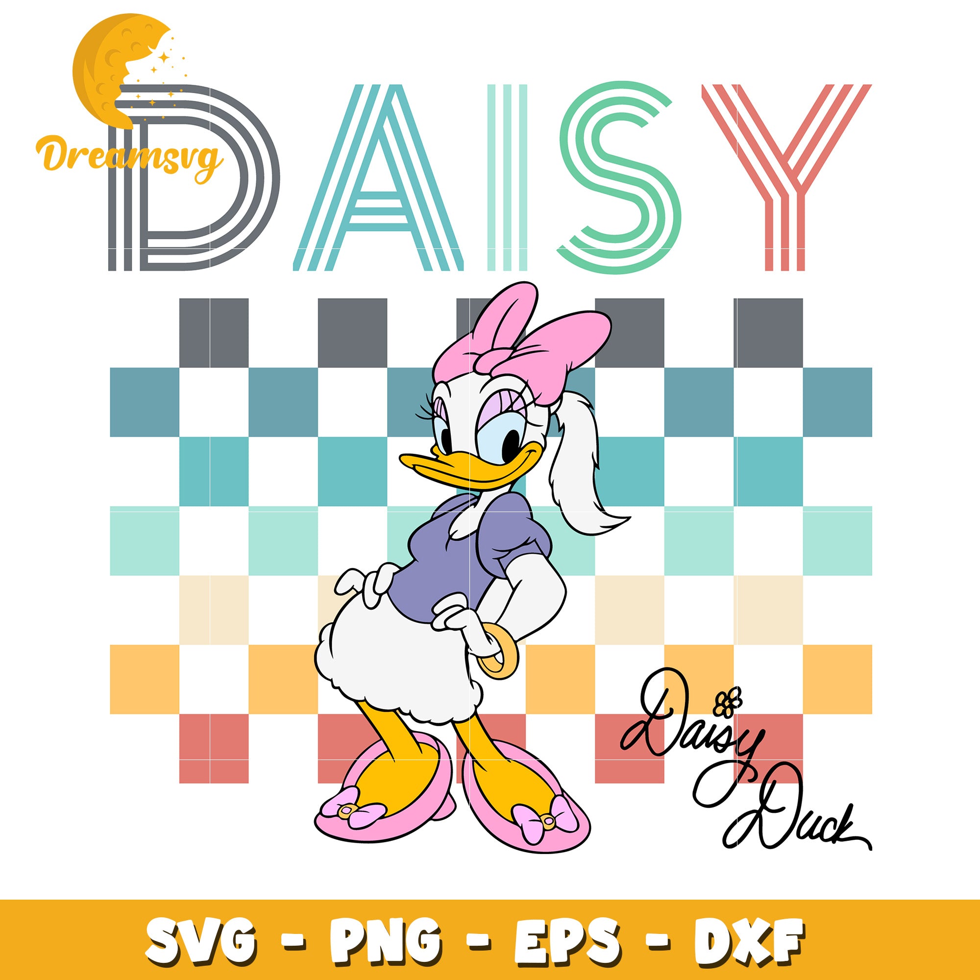 Daisy Duck SVG PNG EPS DXF Cut File