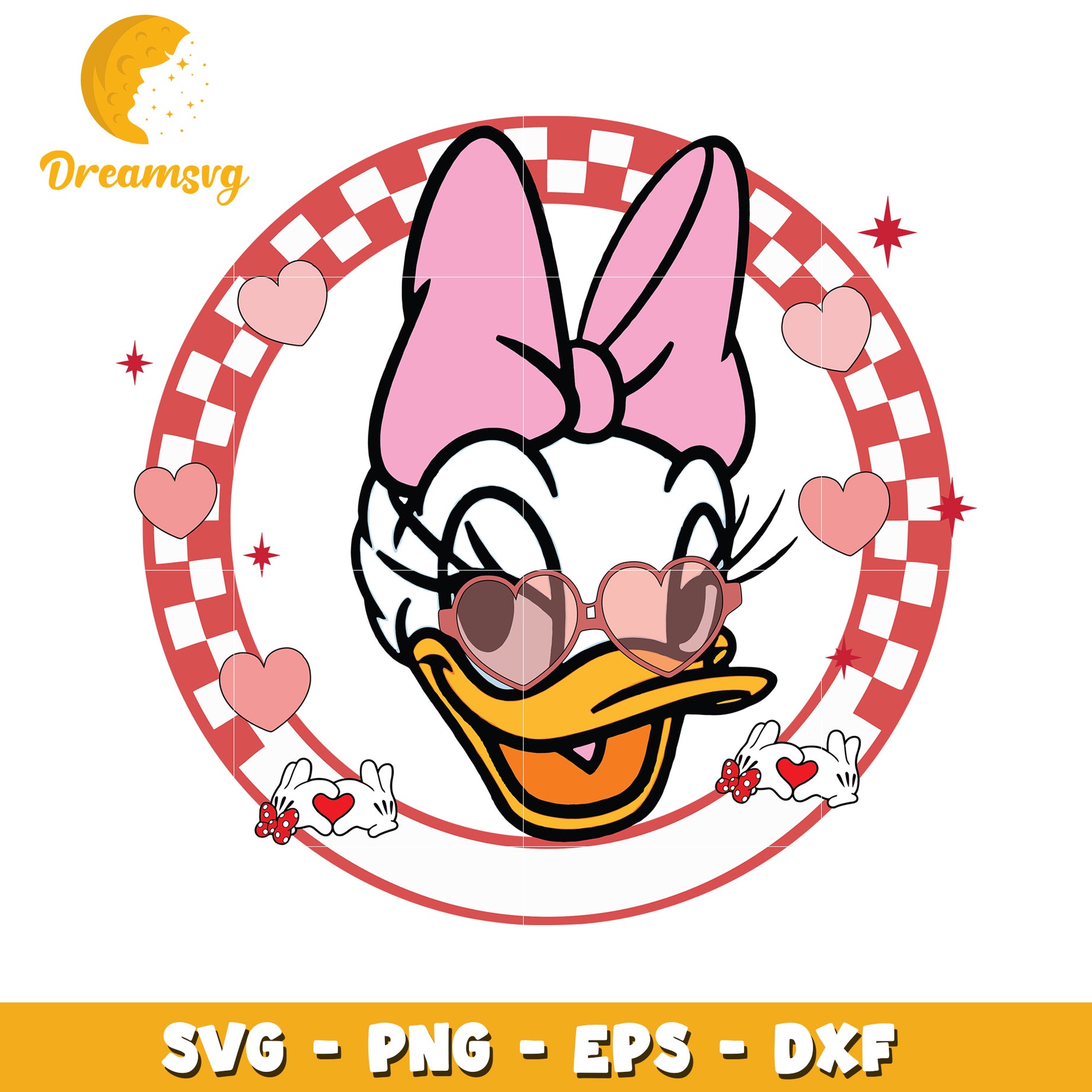 Daisy Duck SVG PNG EPS DXF Valentines