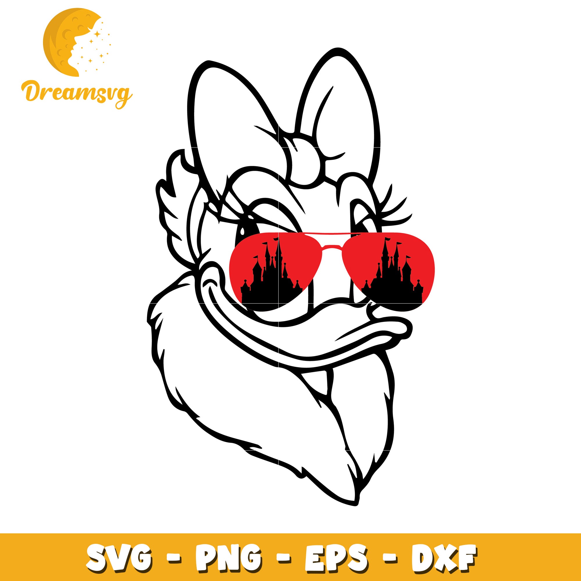 Daisy Duck SVG Sunglasses Castle PNG EPS DXF