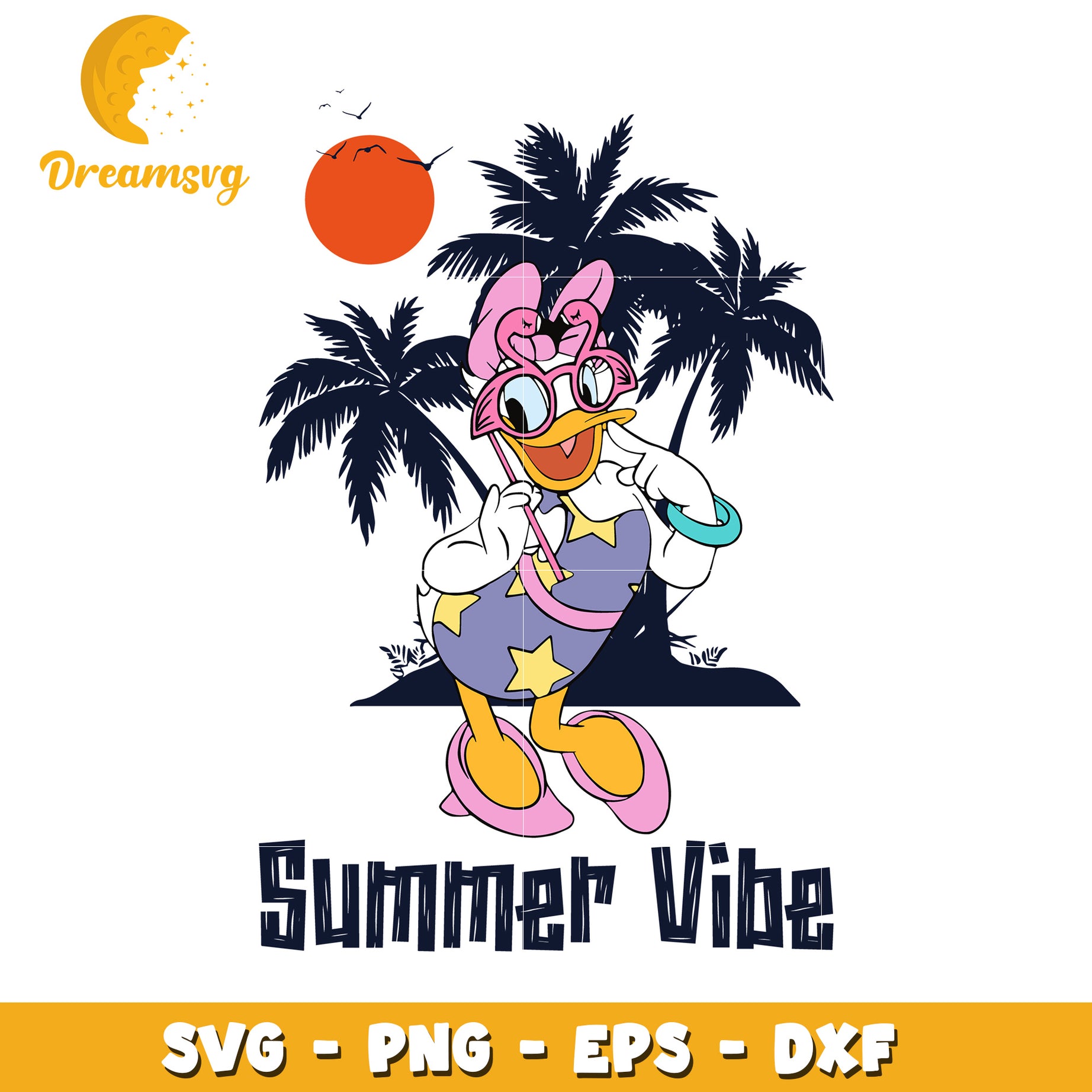 Daisy Duck Summer SVG Cut File