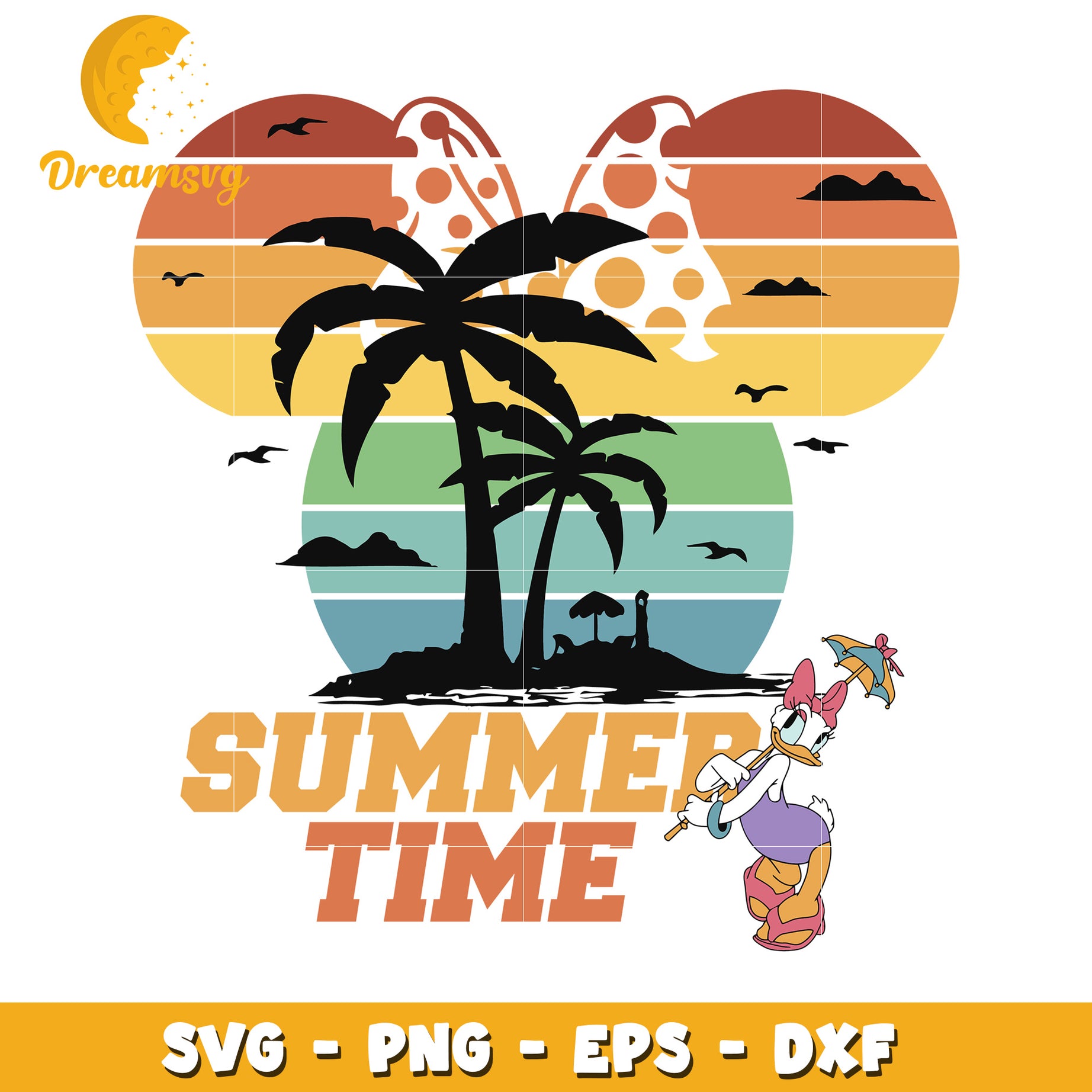 Daisy Duck Summer SVG PNG EPS DXF