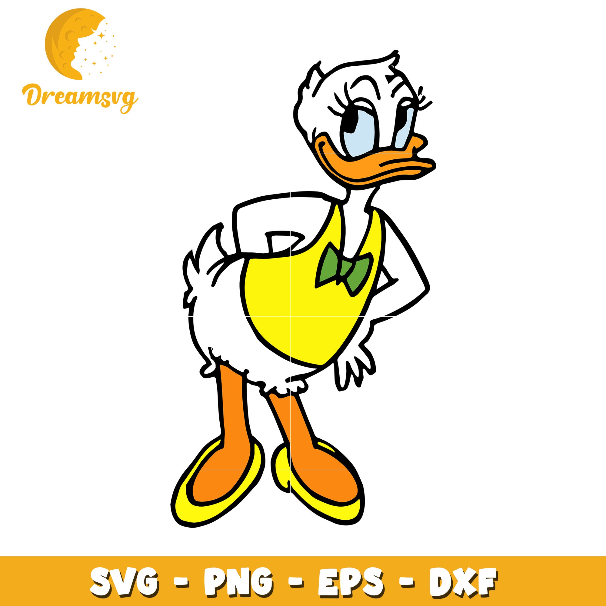 Daisy Duck Vector Art SVG File for Crafting and Design Projects