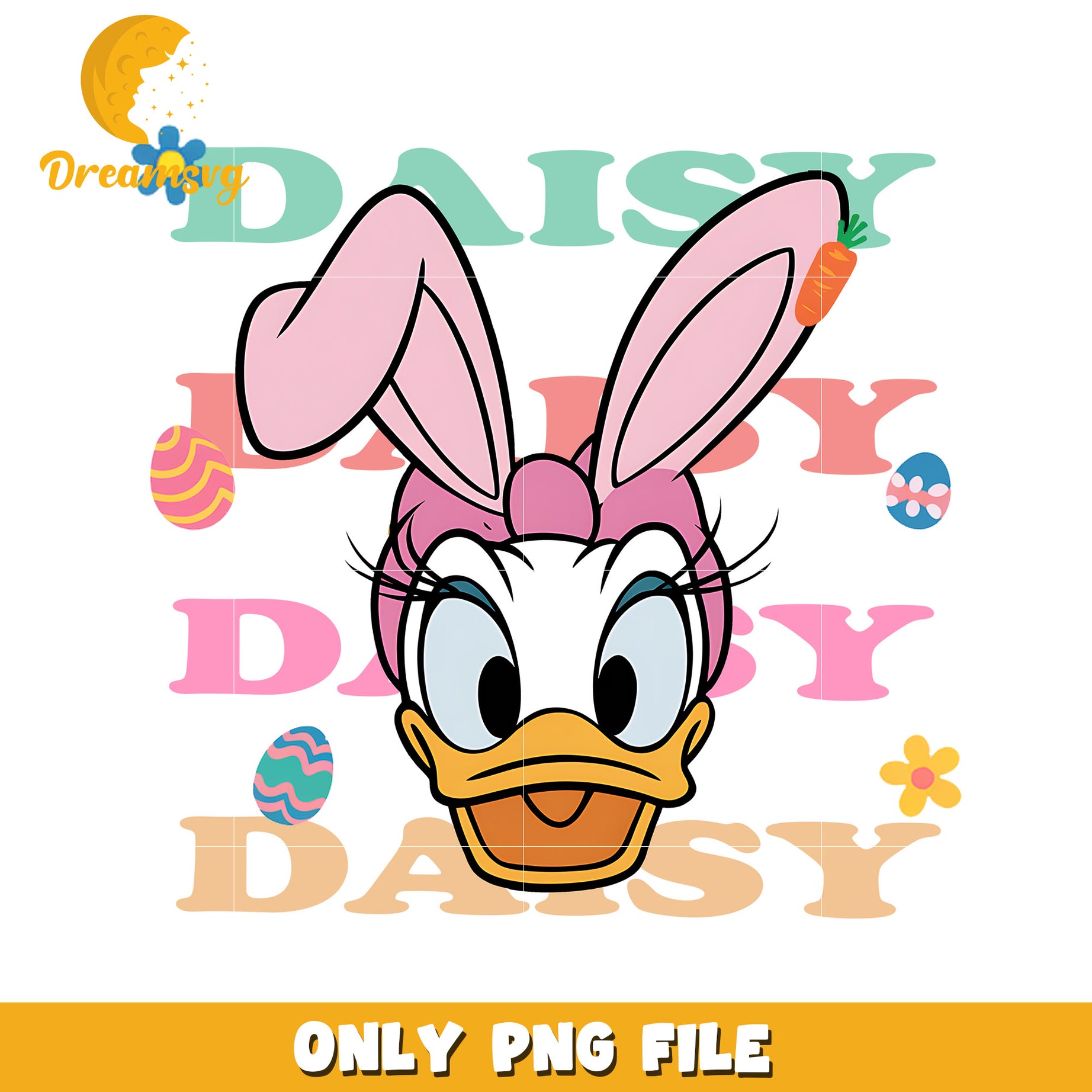 Daisy bunny head png, easter day png, disney characters png