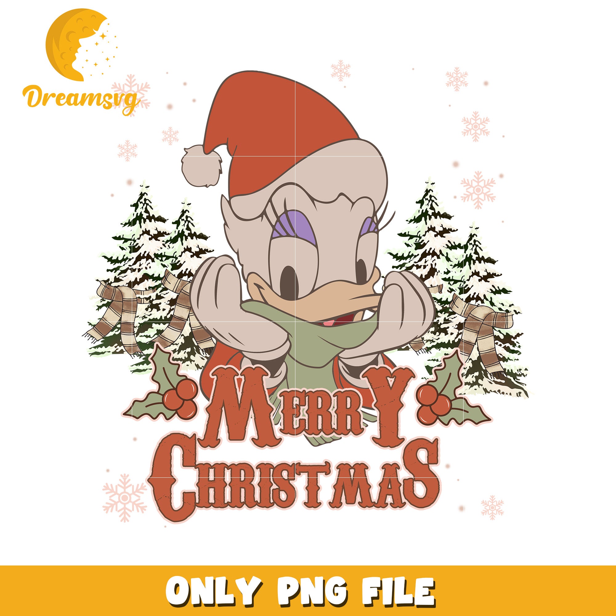 Daisy christmas png, disney night png, winter sparkle png