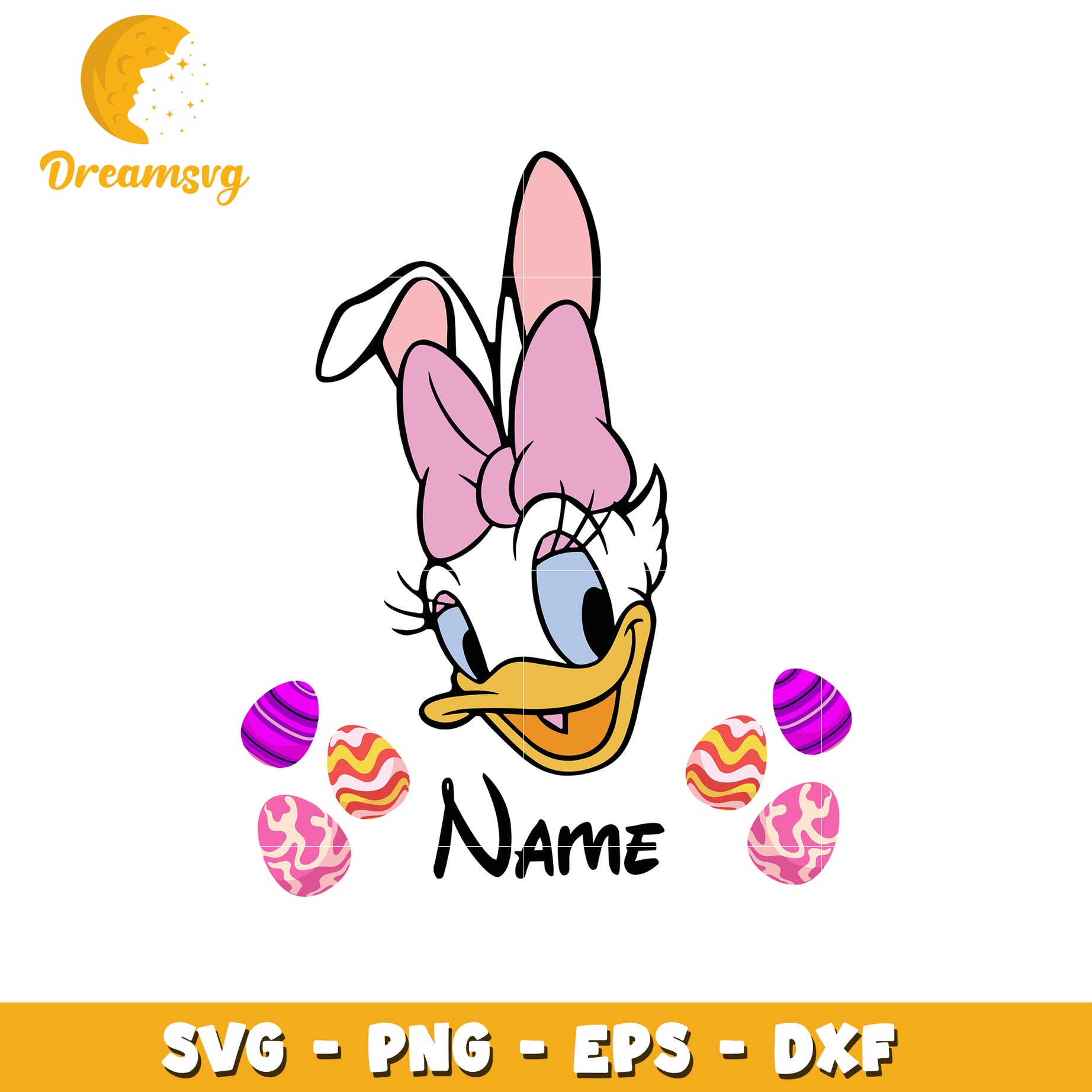 Daisy duck bunny name svg, daisy duck svg, disney character svg