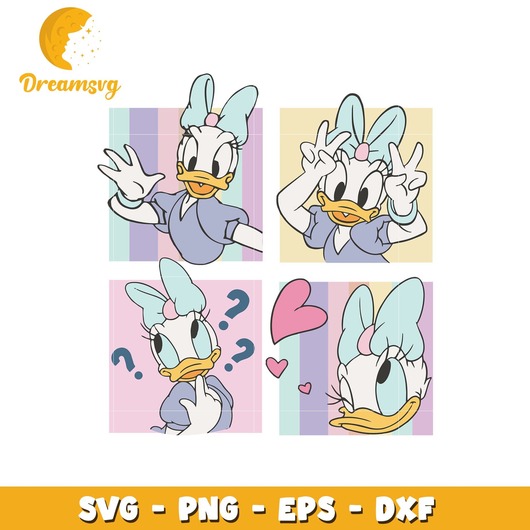 Daisy duck cute design svg, disney cartoons svg, mickey mouse svg
