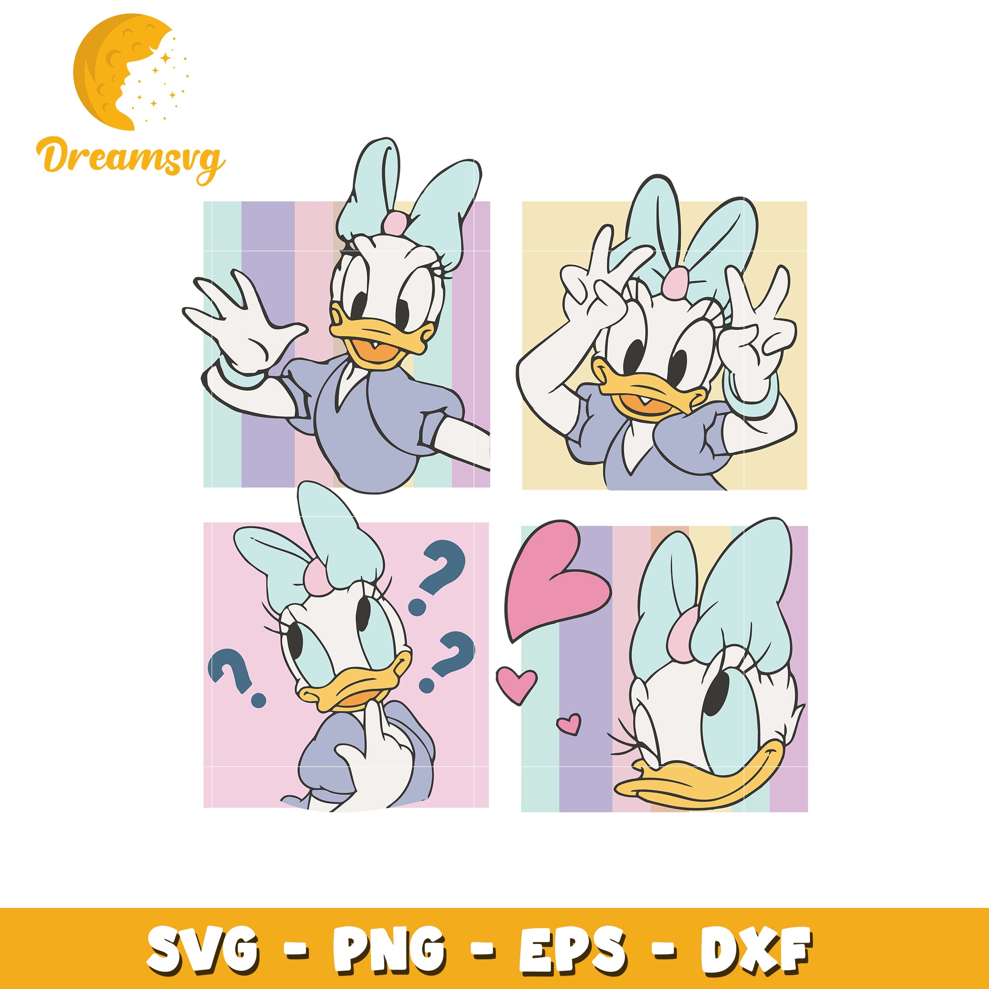 Daisy duck cute design svg, disney cartoons svg, mickey mouse svg