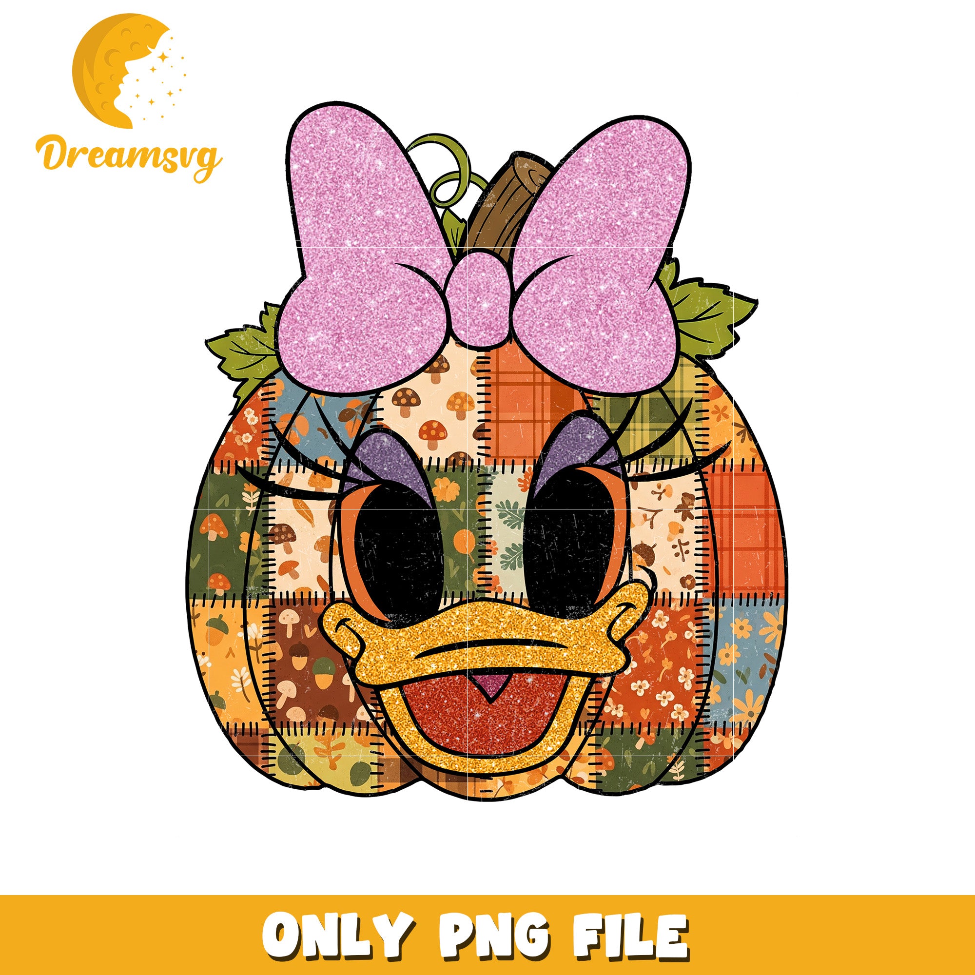 Daisy pumpkin design png, halloween cartoons png, spirit halloween png