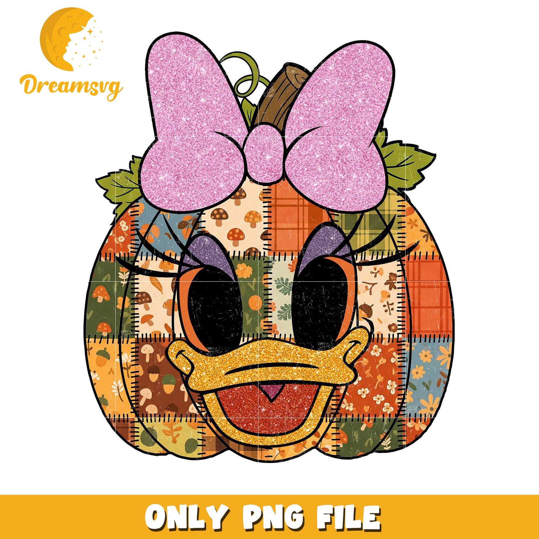 Daisy pumpkin png, halloween era​​ png, halloween candy png