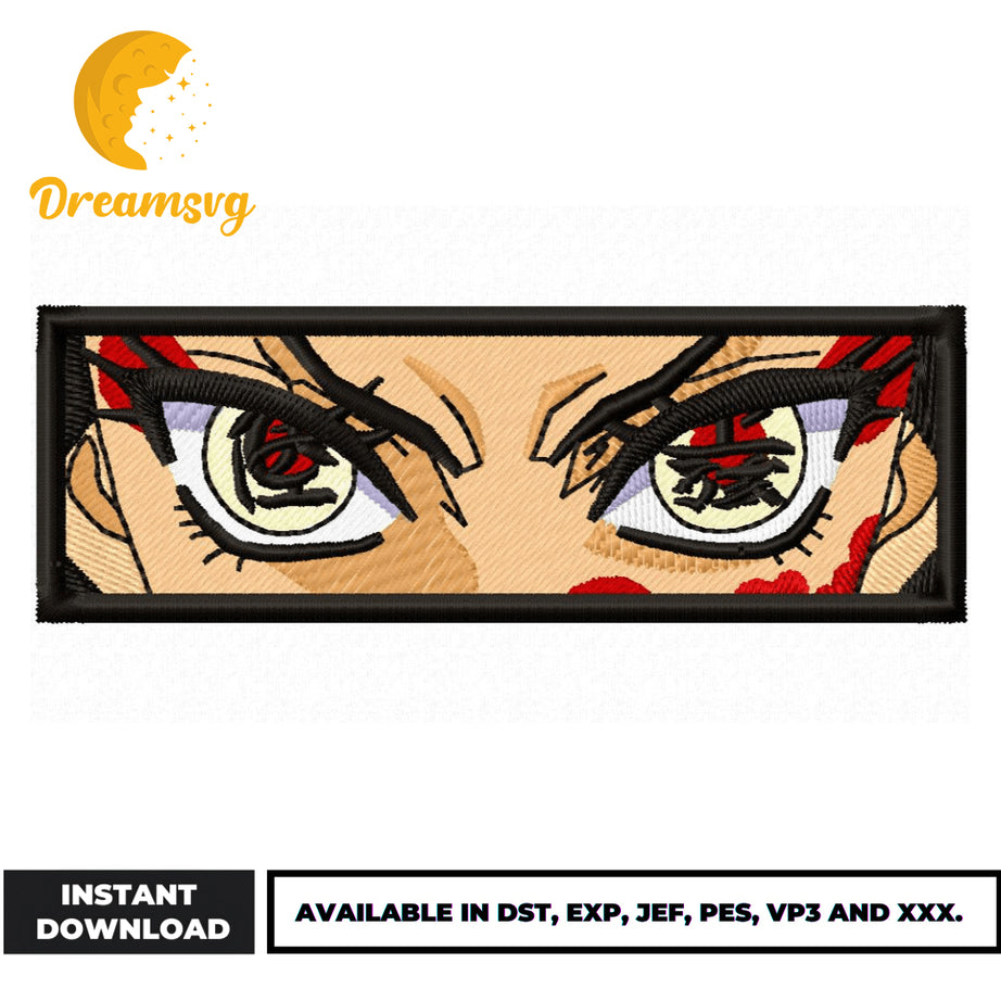 Daki Eyes Demon embroidery design