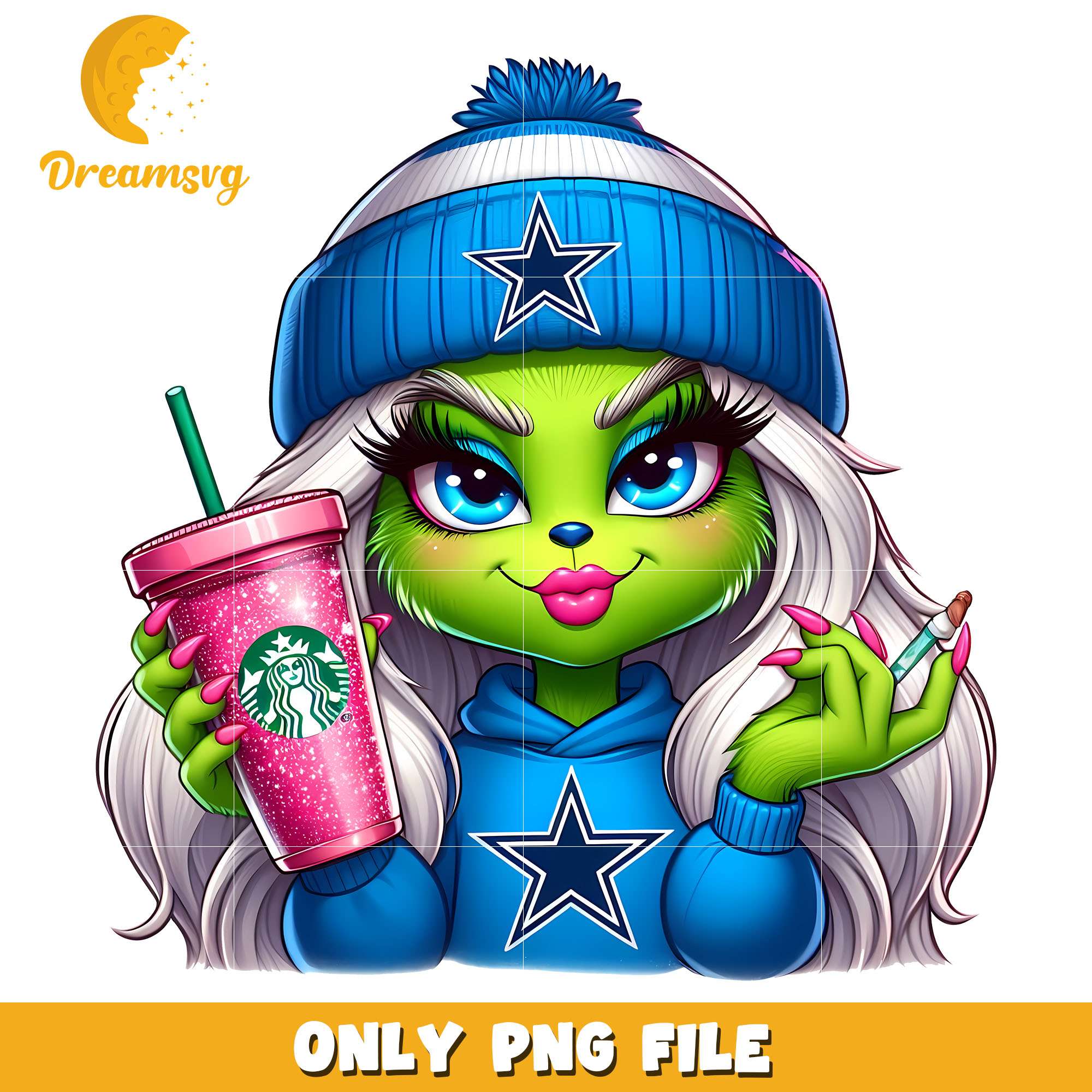 Dallas cowboys grinch girl png, Dallas cowboys png, christmas png