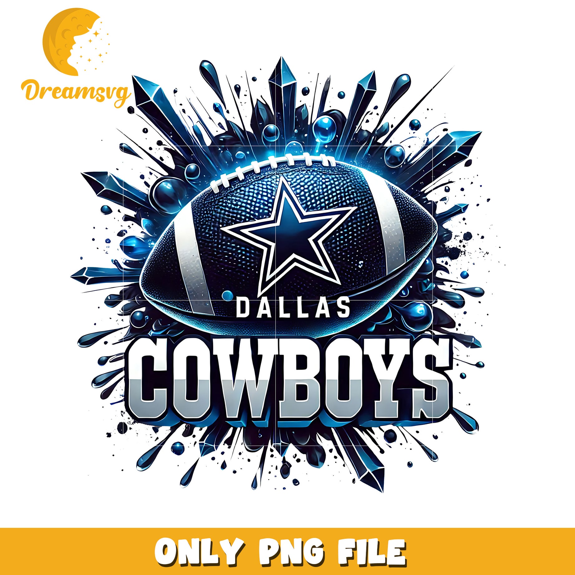 Dallas cowboys ball logo png, american sports png, nfl plus png