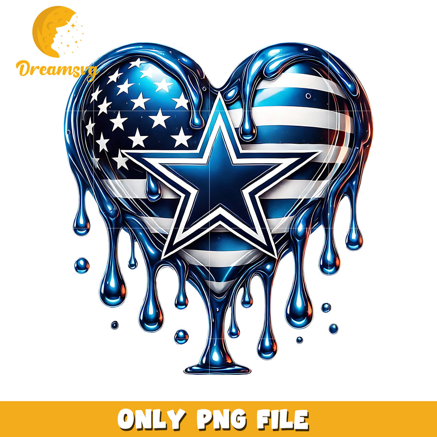 Dallas cowboys heart png, american football png, super bowl png