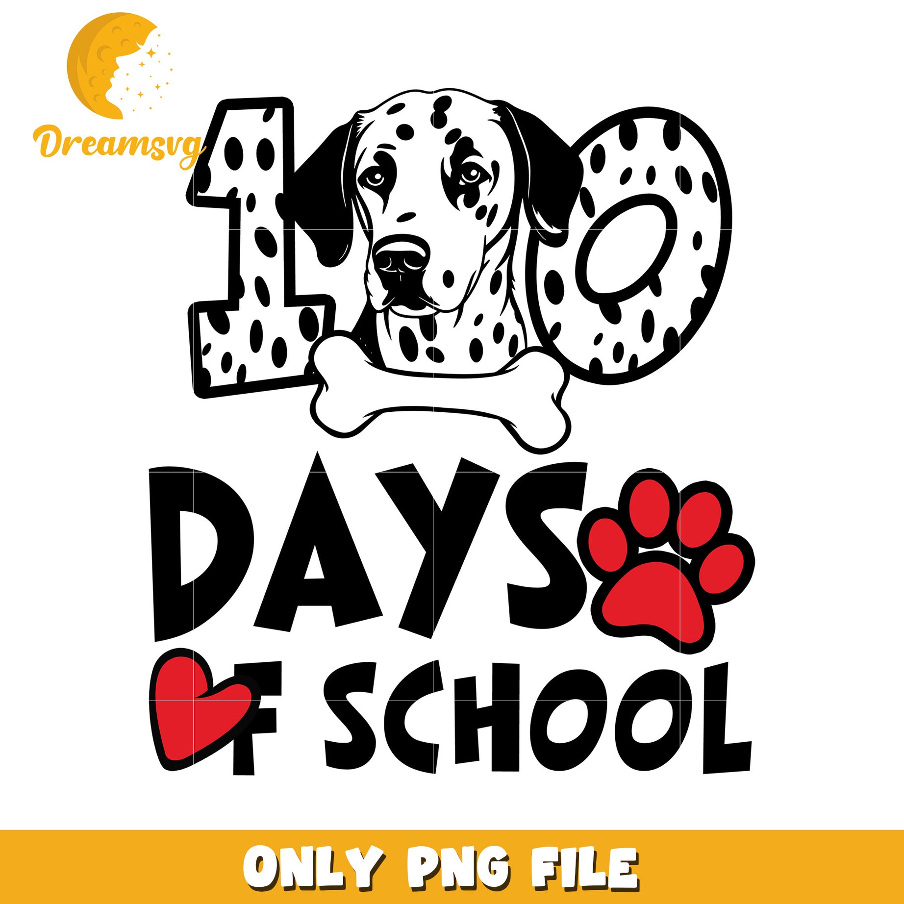 Dalmatian 10 Days of School PNG