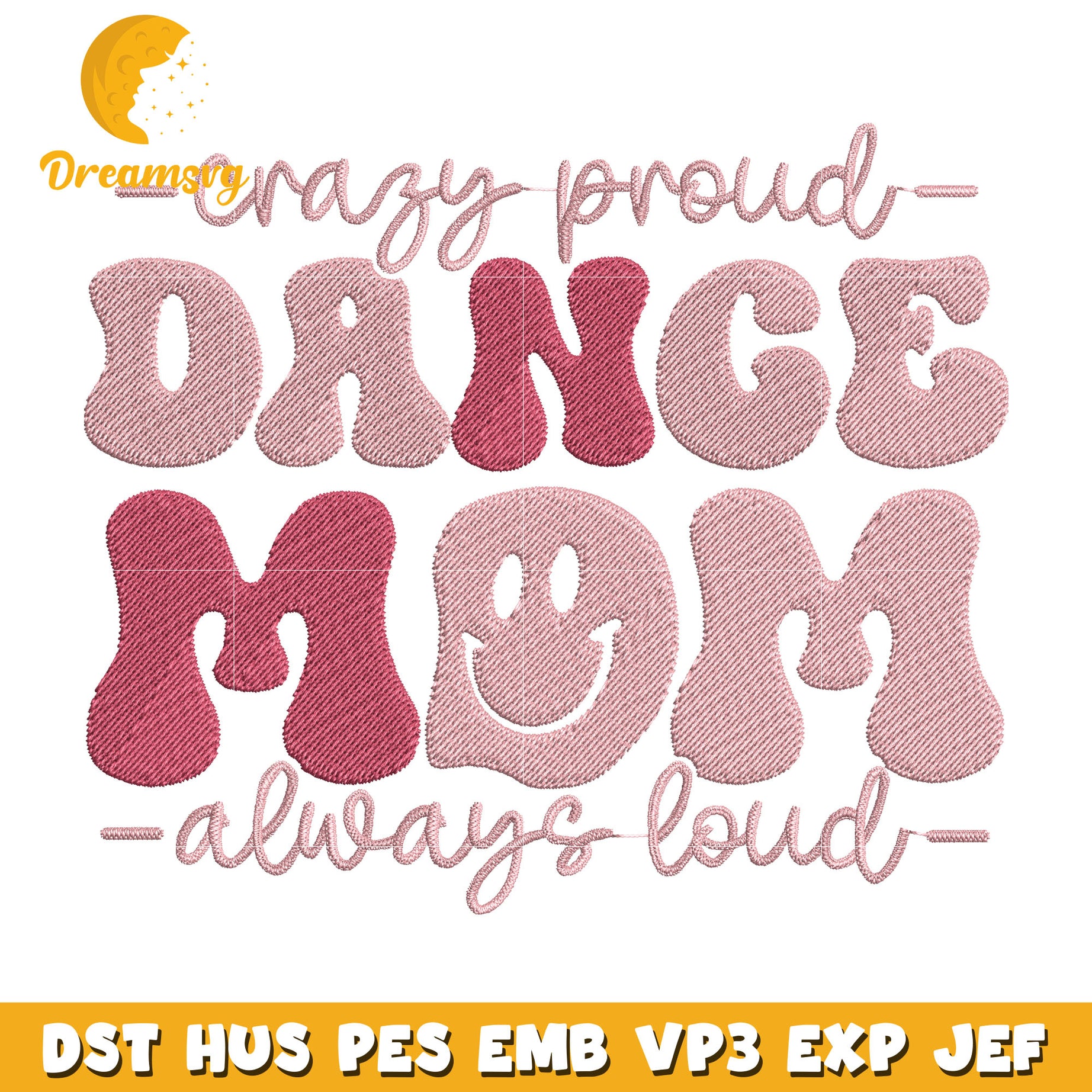 Dance mom embroidery design