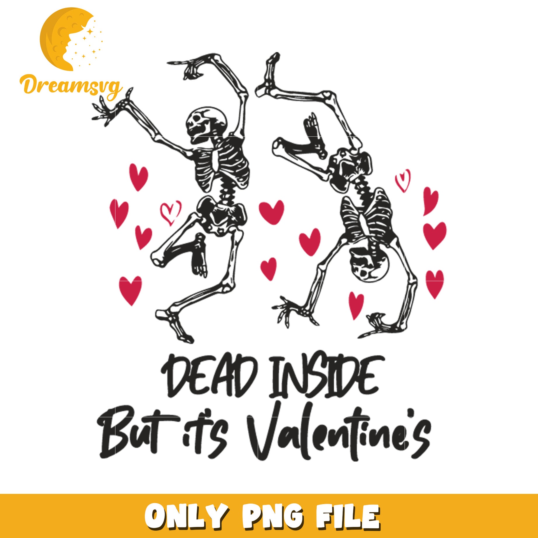 Dancing Skeletons Valentines PNG