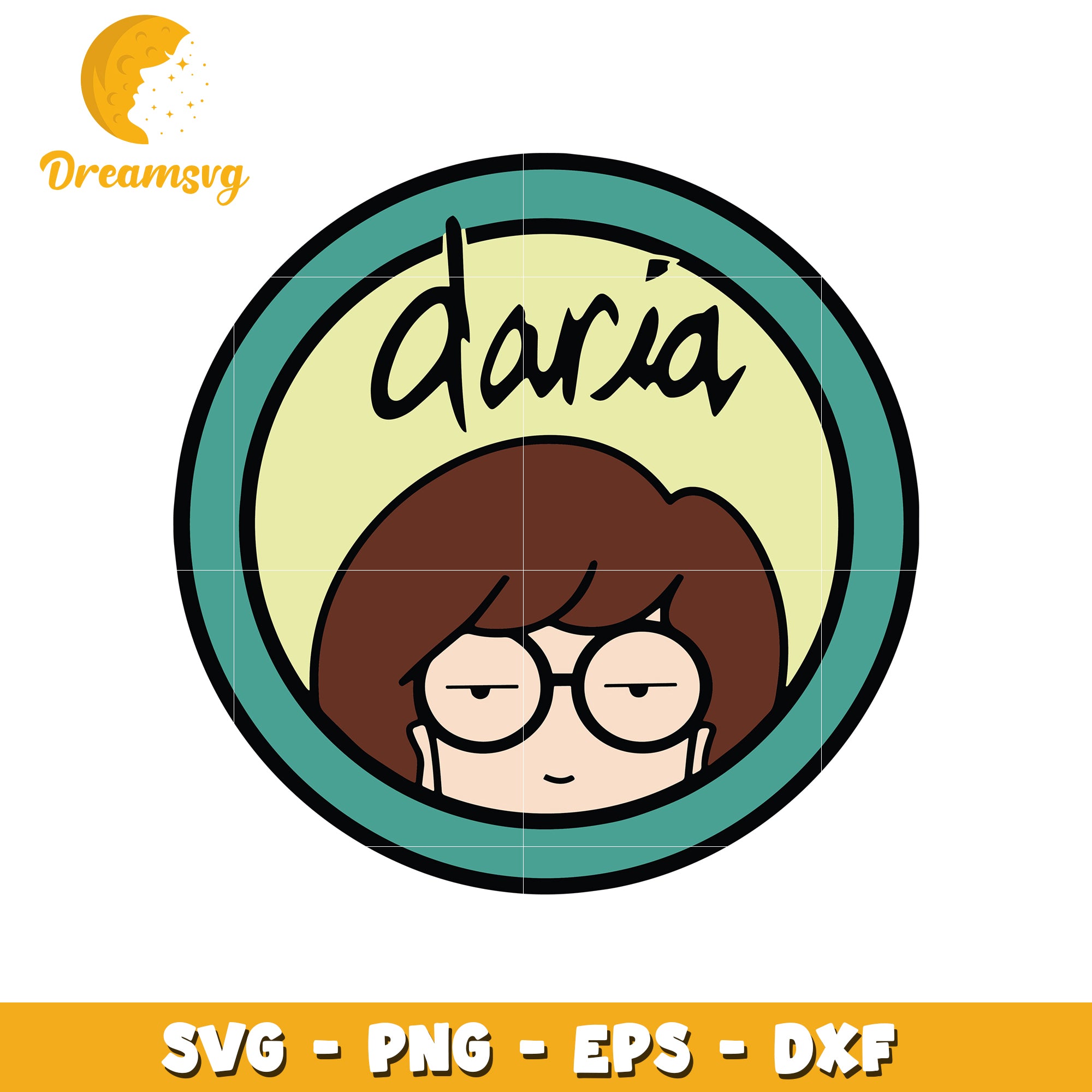 Daria SVG Cut File PNG, EPS, DXF – DreamSVG Store