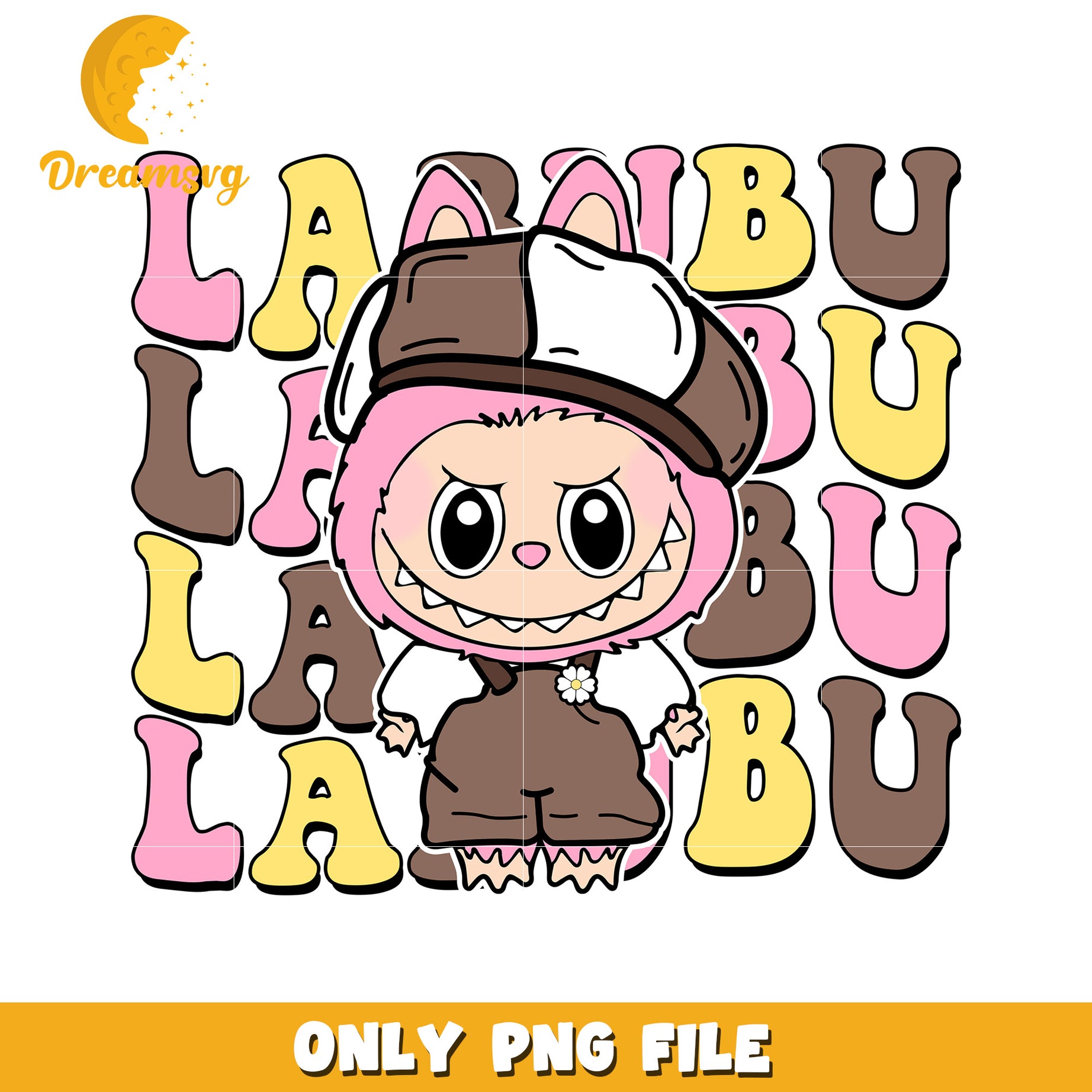 Dark brown labubu png, popmart laubu png, cute labubu toys png
