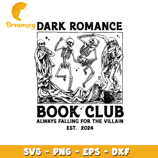 Dark romance book club svg, human skeleton svg, book club svg