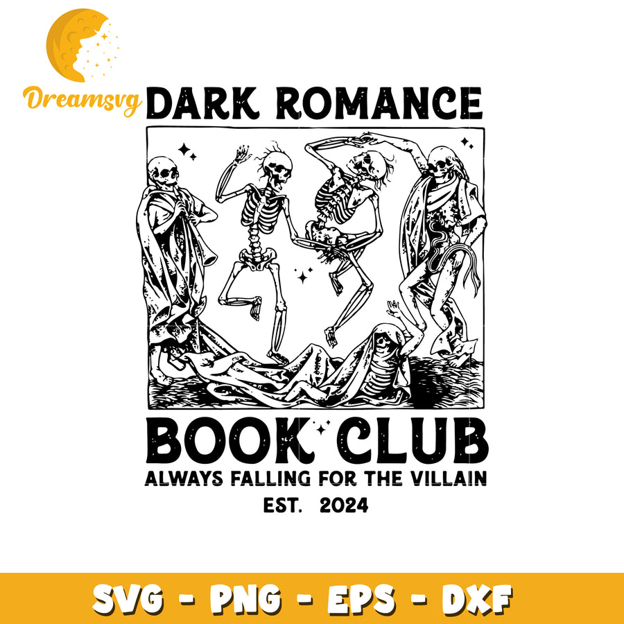 Dark romance book club svg, human skeleton svg, book club svg