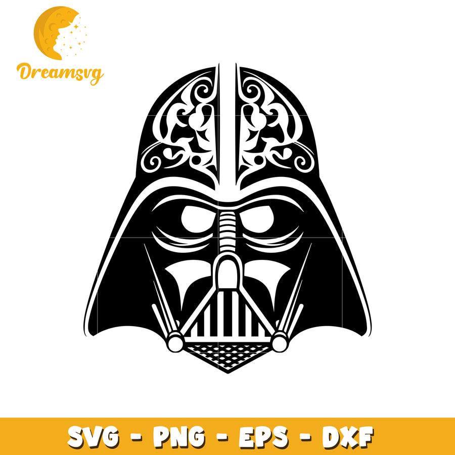 Darth Vader SVG Mask Tribal Design
