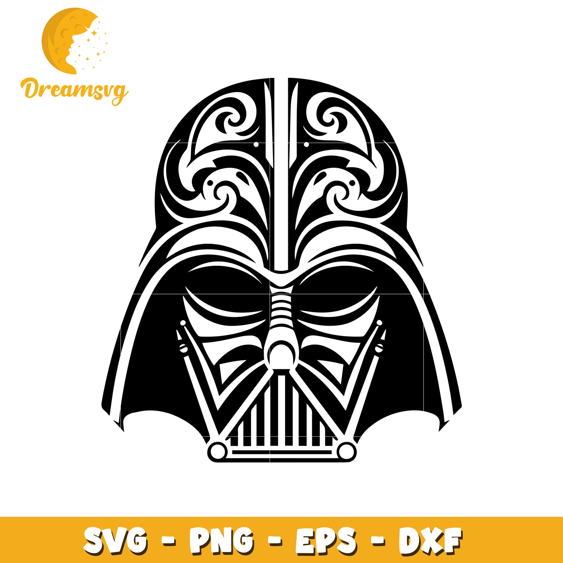 Darth Vader SVG Tribal Mask PNG EPS DXF