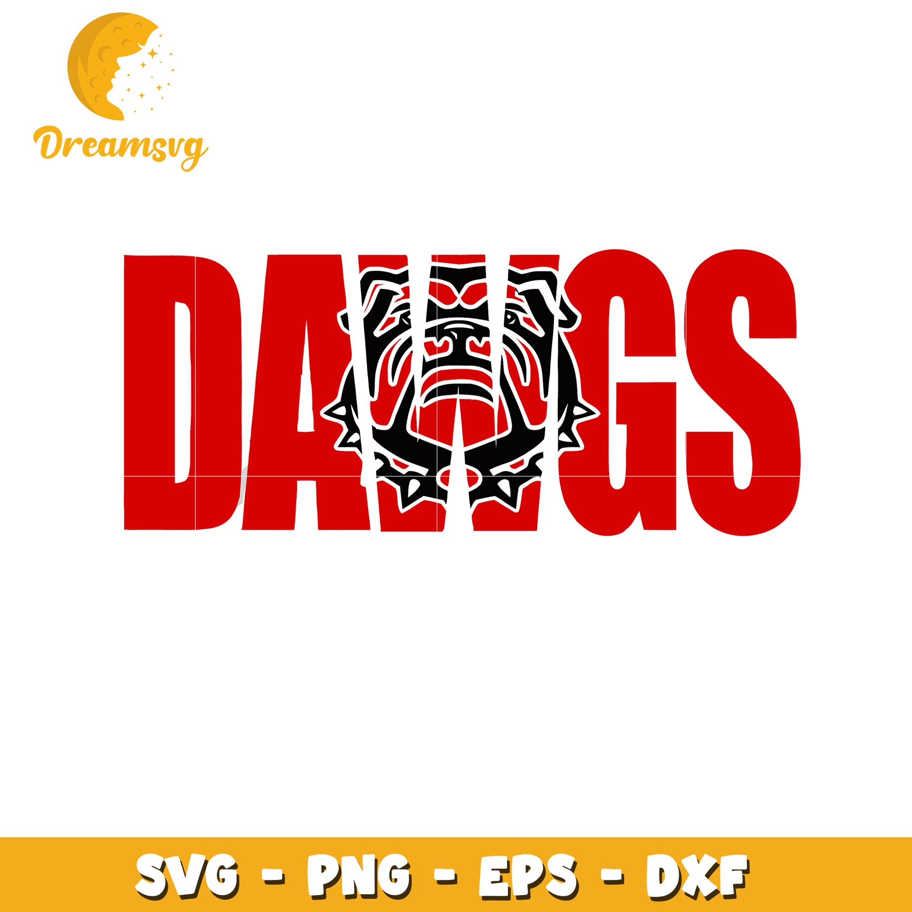 Dawg SVG Cut File Bulldog Design