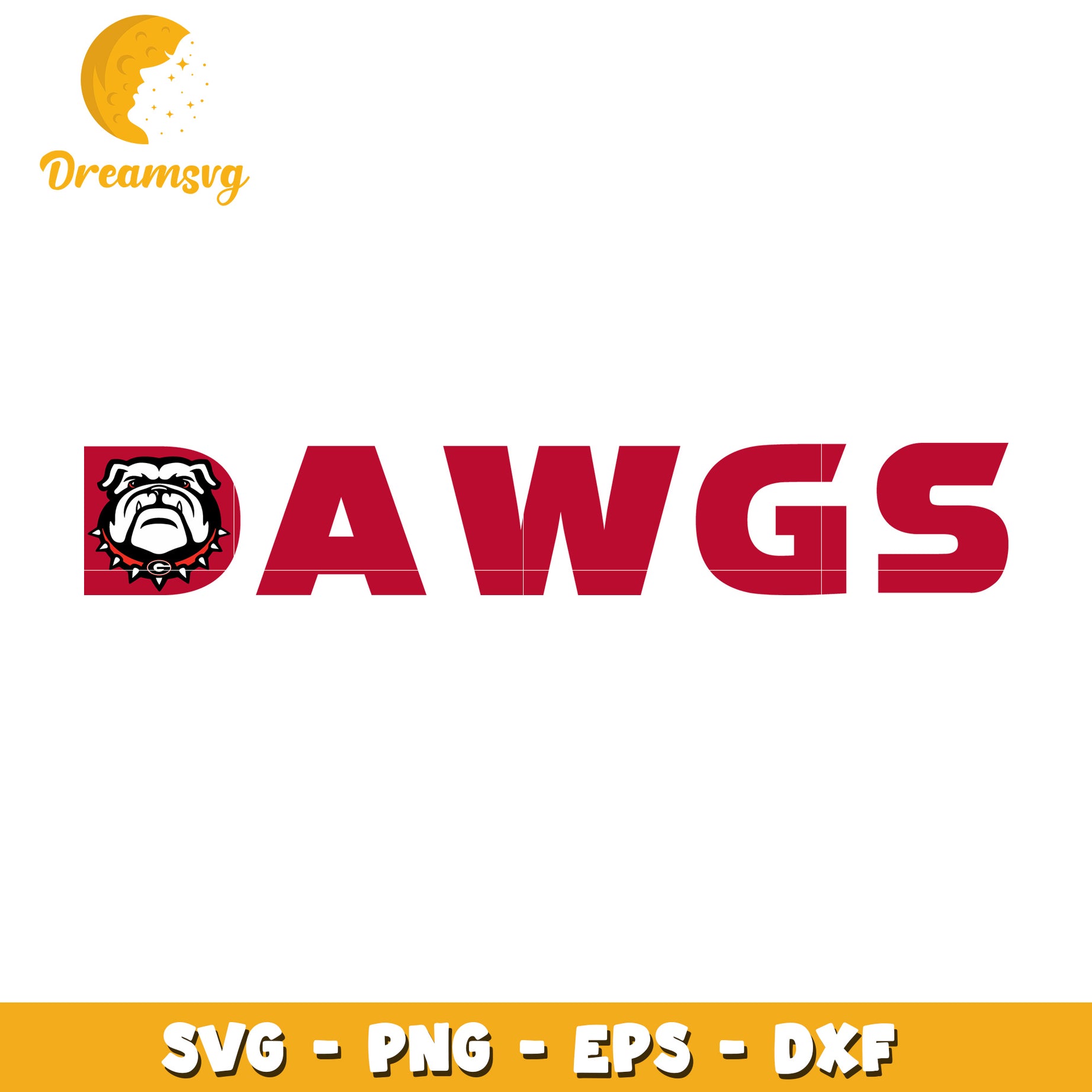 Dawgs Bulldog SVG PNG EPS DXF Cut File